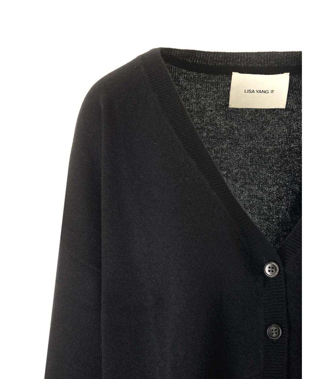 LISA YANG Черный кашемировый кардиган, фото 4