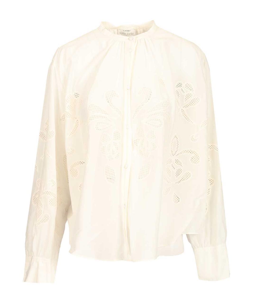 FORTE FORTE Белая хлопковая рубашка, фото 1