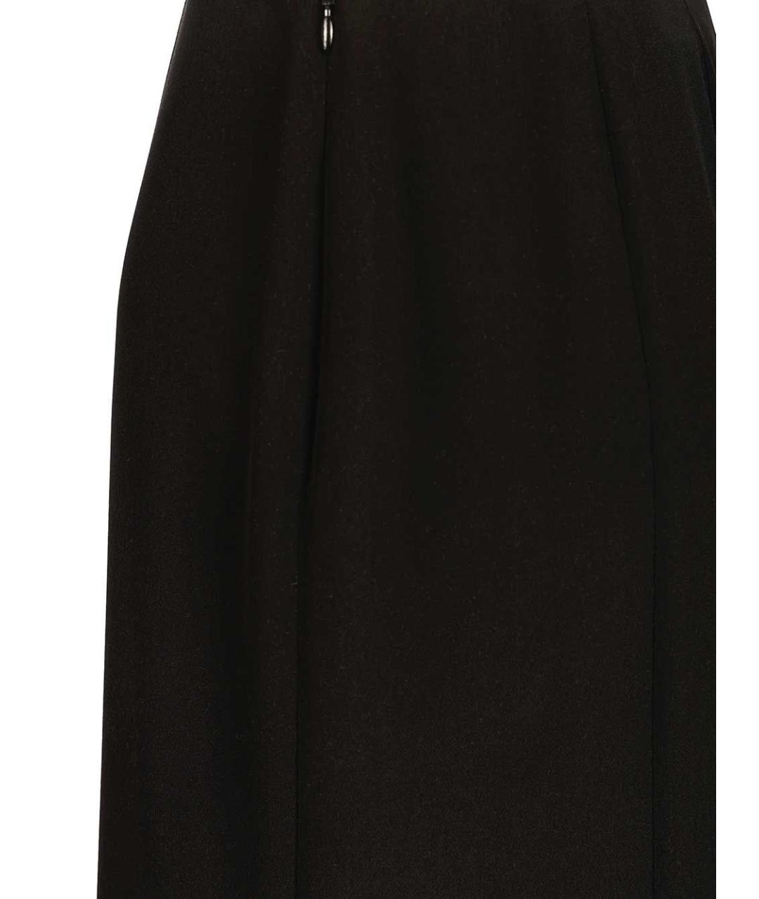 VALENTINO Черная шелковая юбка миди, фото 4
