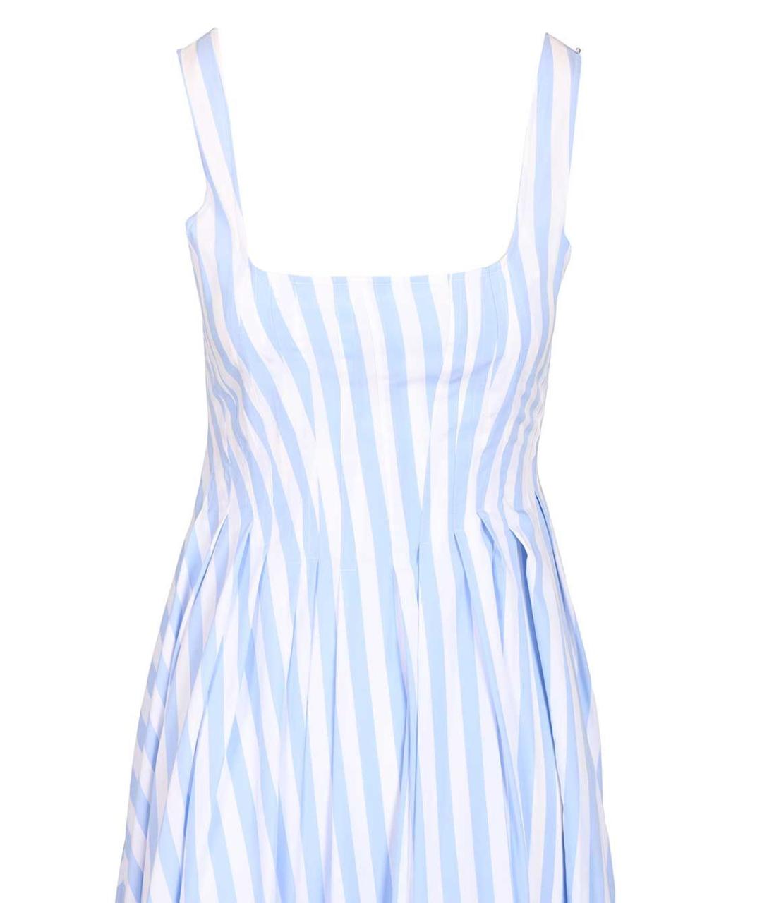 SPORTMAX Голубое хлопковое повседневное платье, фото 4