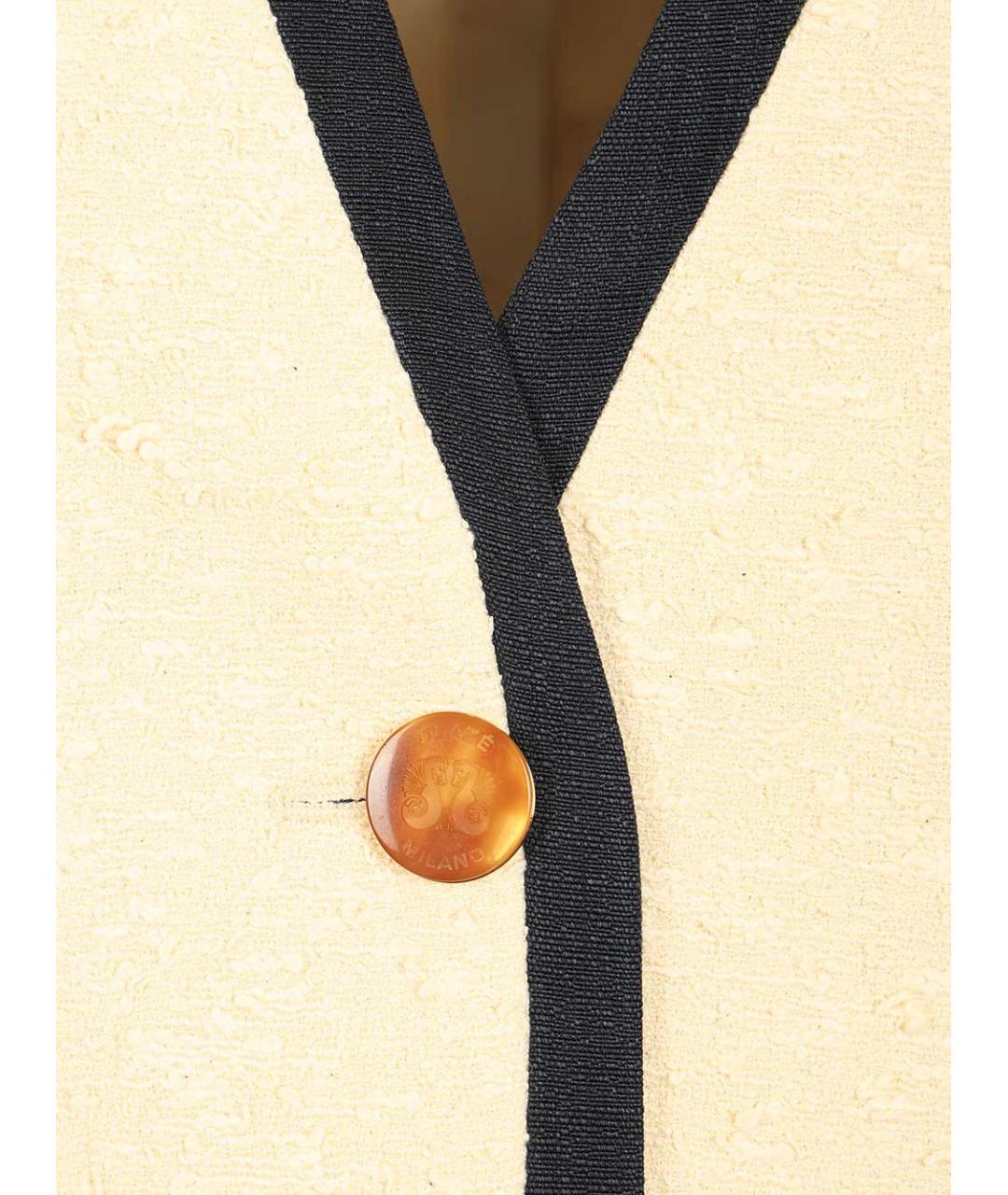 BLAZE MILANO Бежевый хлопковый жакет/пиджак, фото 4