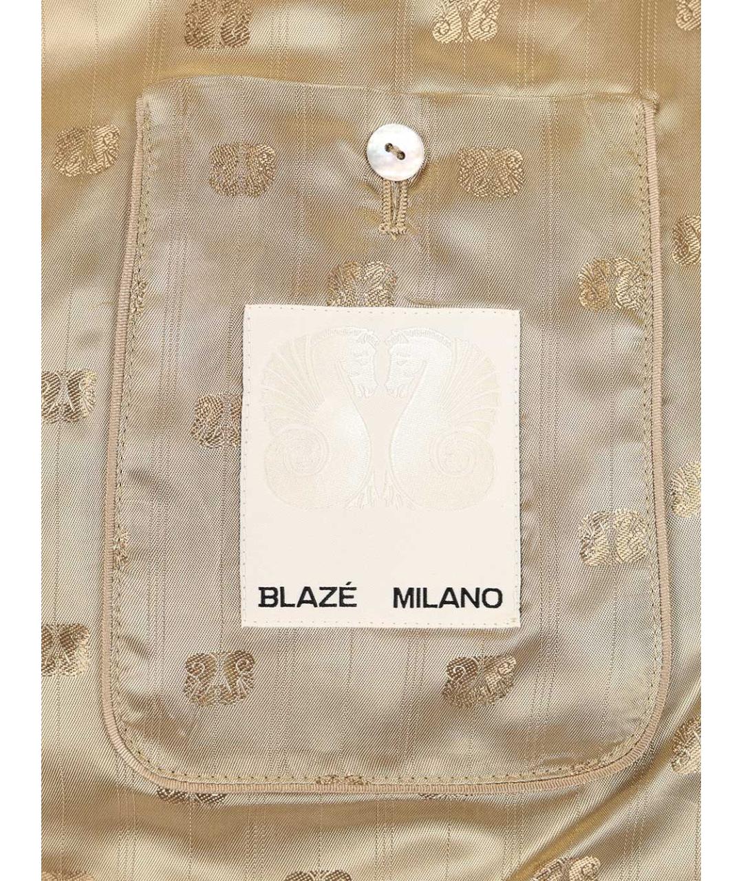 BLAZE MILANO Бежевый хлопковый жакет/пиджак, фото 7