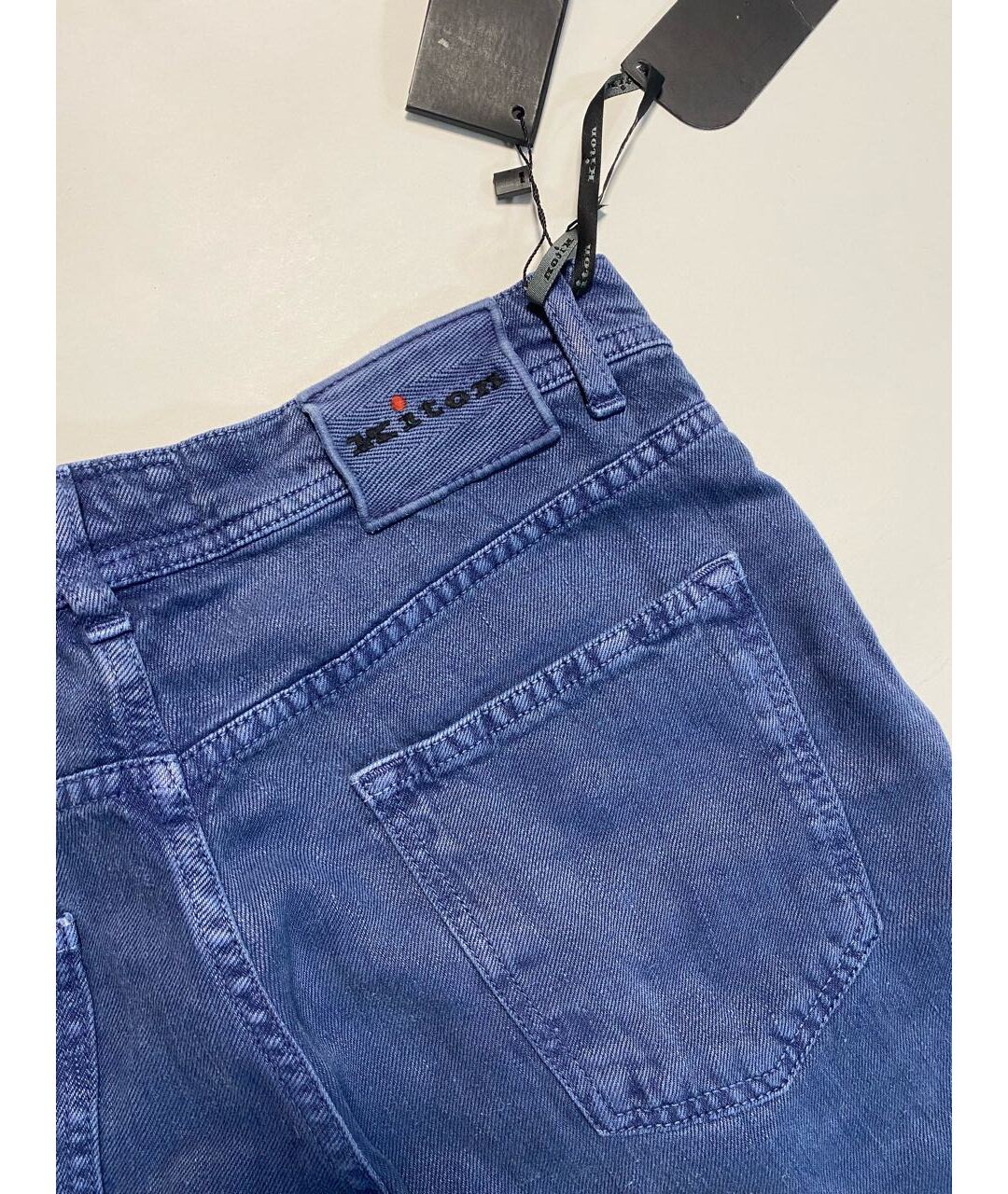 KITON Синие джинсы скинни, фото 4