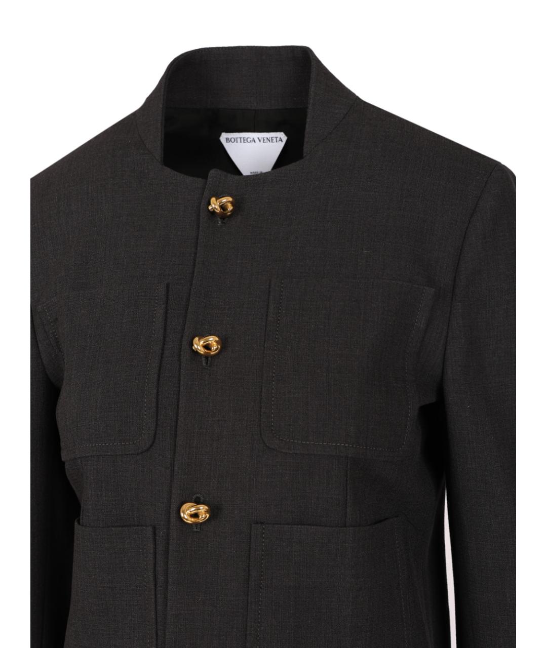 BOTTEGA VENETA Серый хлопковый жакет/пиджак, фото 4