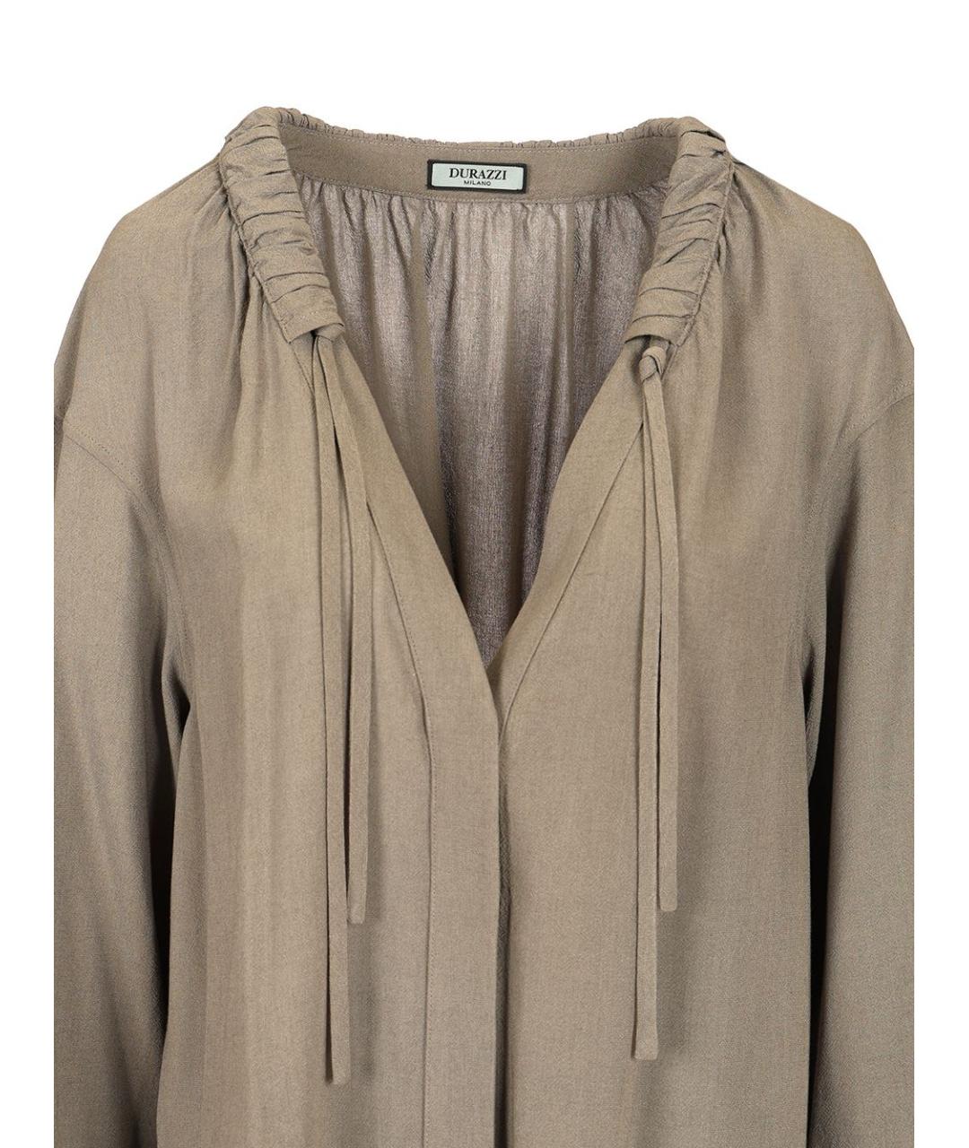DURAZZI Серая вискозная рубашка, фото 4