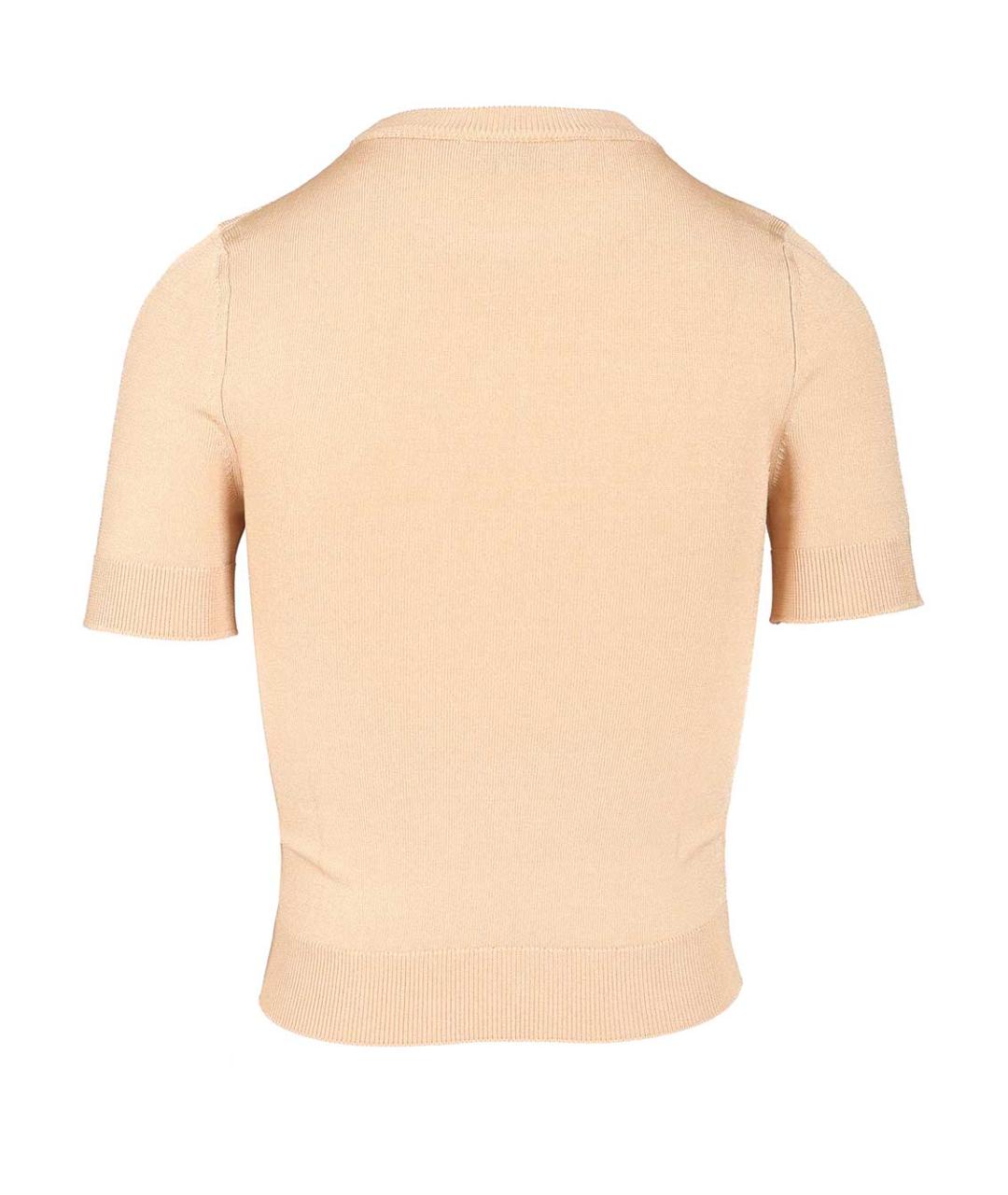 MARINE SERRE Бежевая вискозная футболка, фото 2