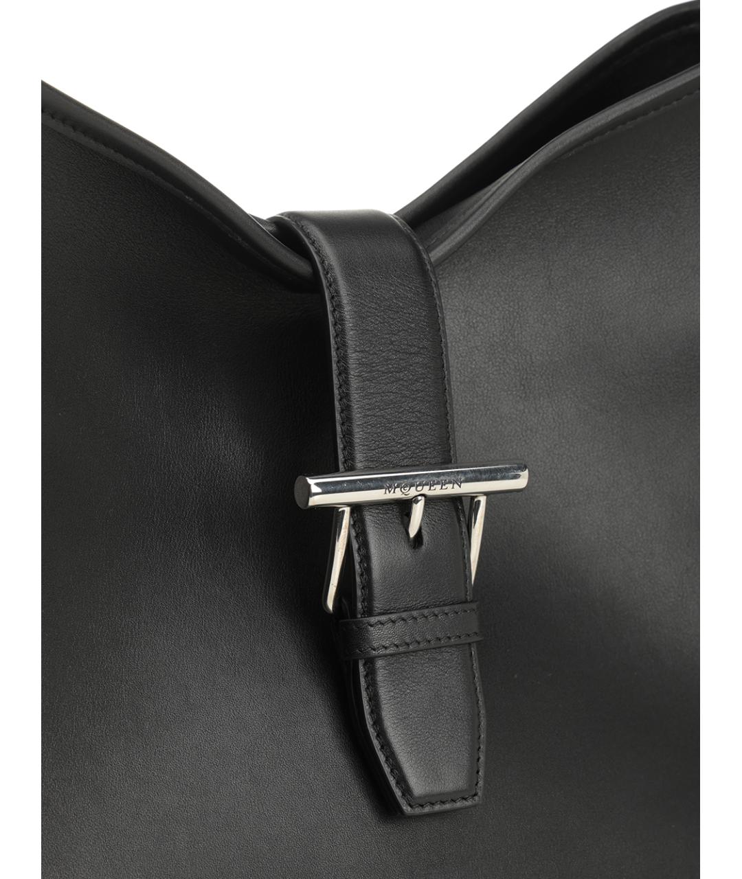 ALEXANDER MCQUEEN Черная кожаная сумка через плечо, фото 5