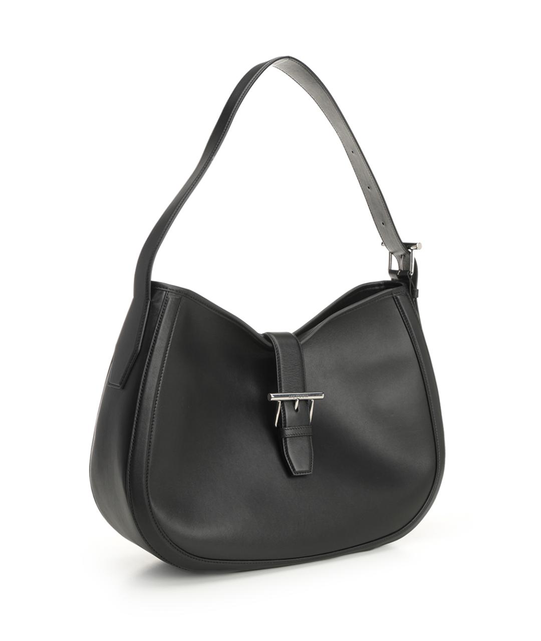 ALEXANDER MCQUEEN Черная кожаная сумка через плечо, фото 2