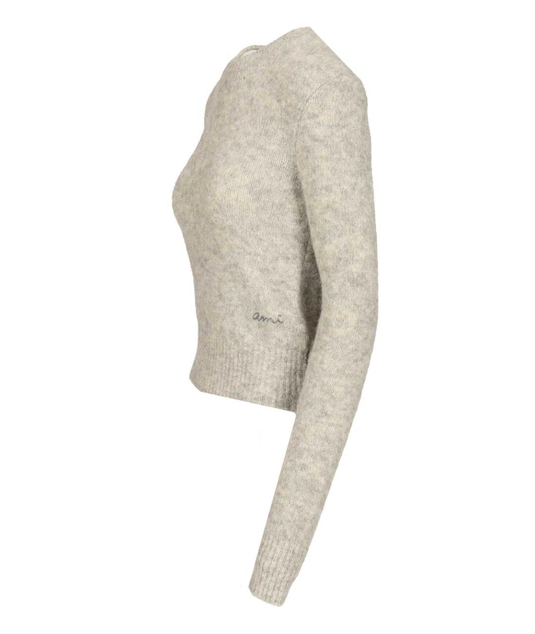 Ami Paris Серый шерстяной джемпер / свитер, фото 3