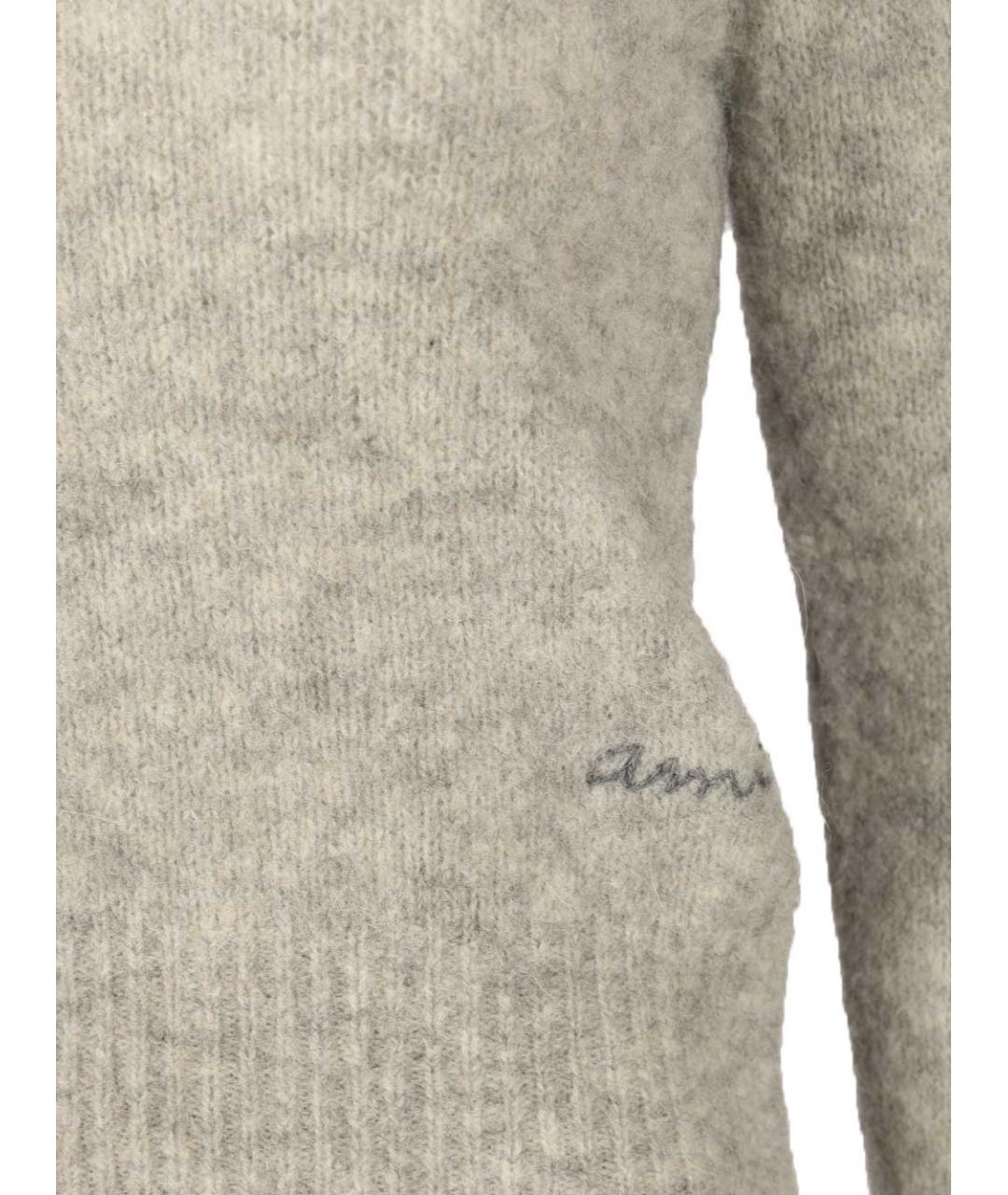 Ami Paris Серый шерстяной джемпер / свитер, фото 4