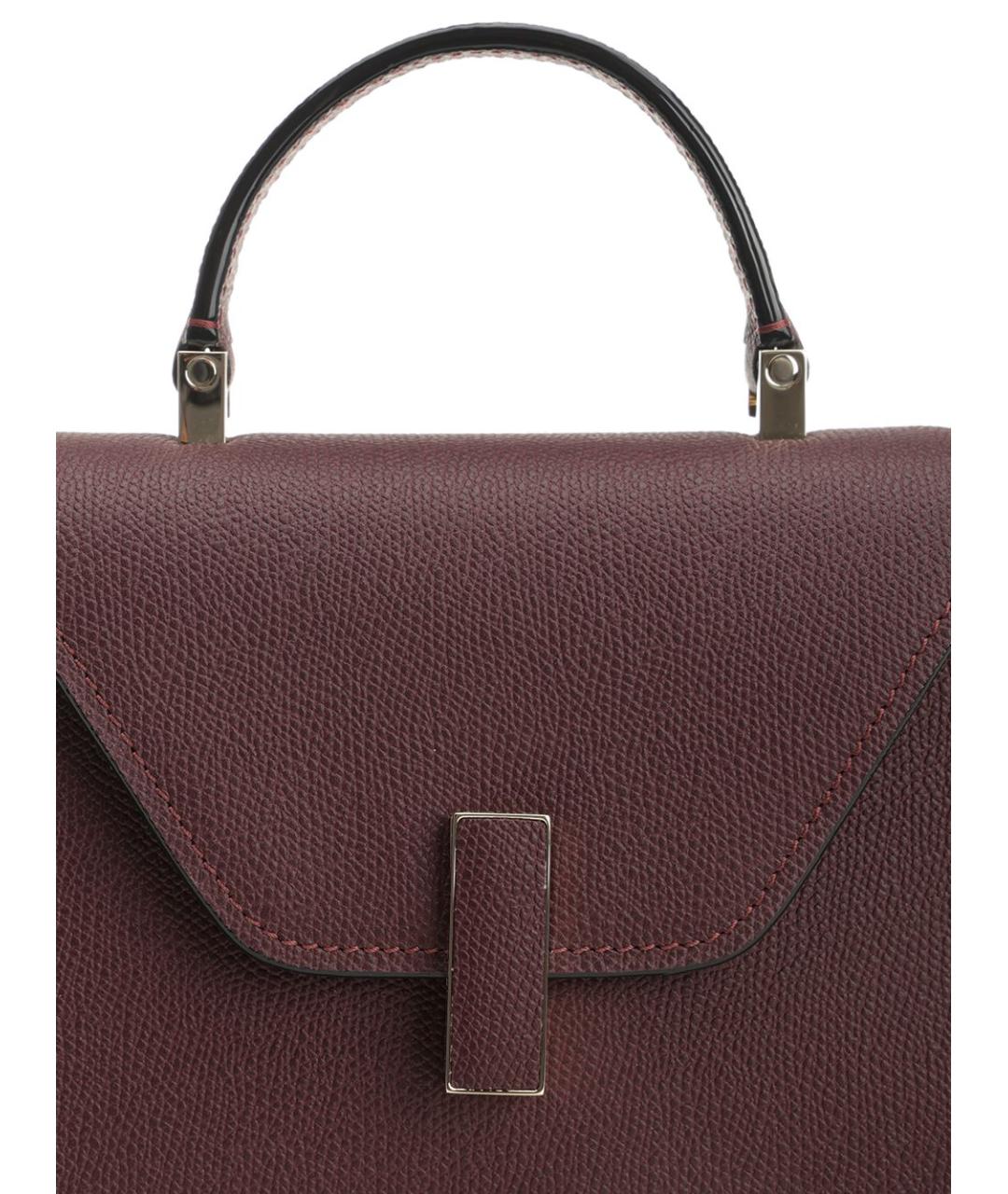 VALEXTRA Бордовая кожаная сумка тоут, фото 5