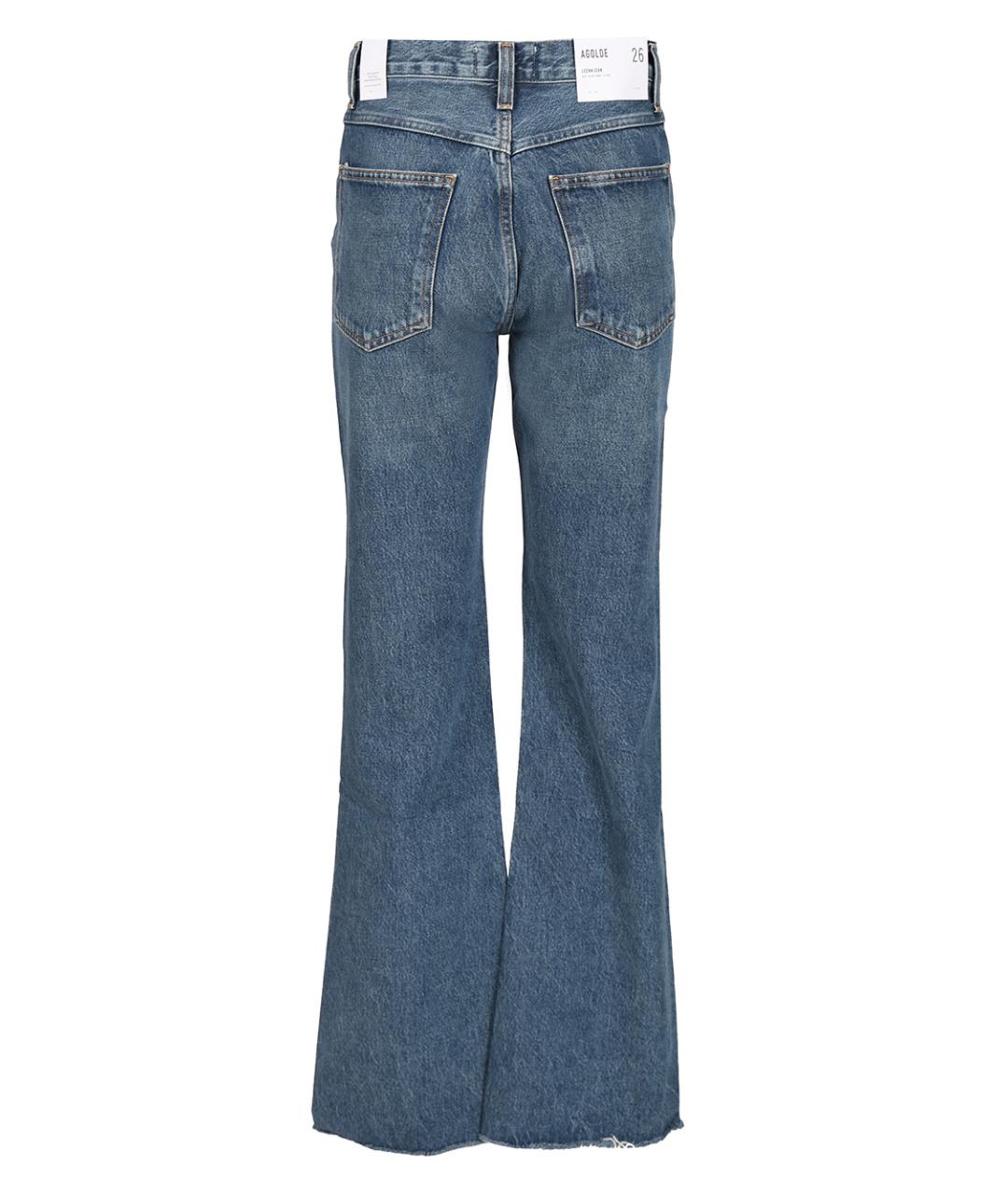 AGOLDE Синие хлопковые джинсы клеш, фото 2