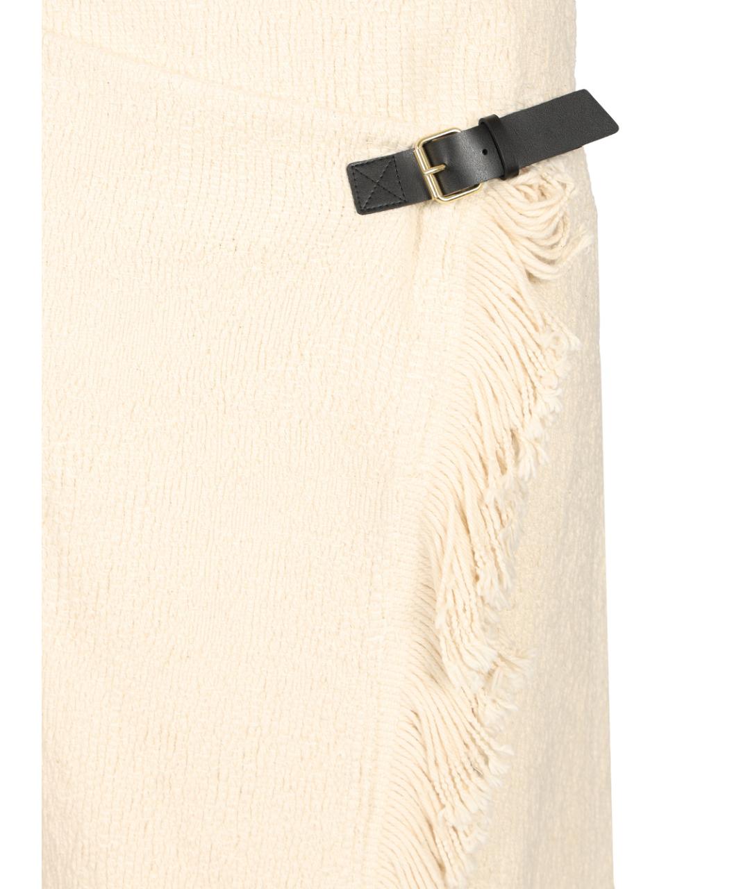 ISABEL MARANT Бежевая хлопковая юбка миди, фото 3