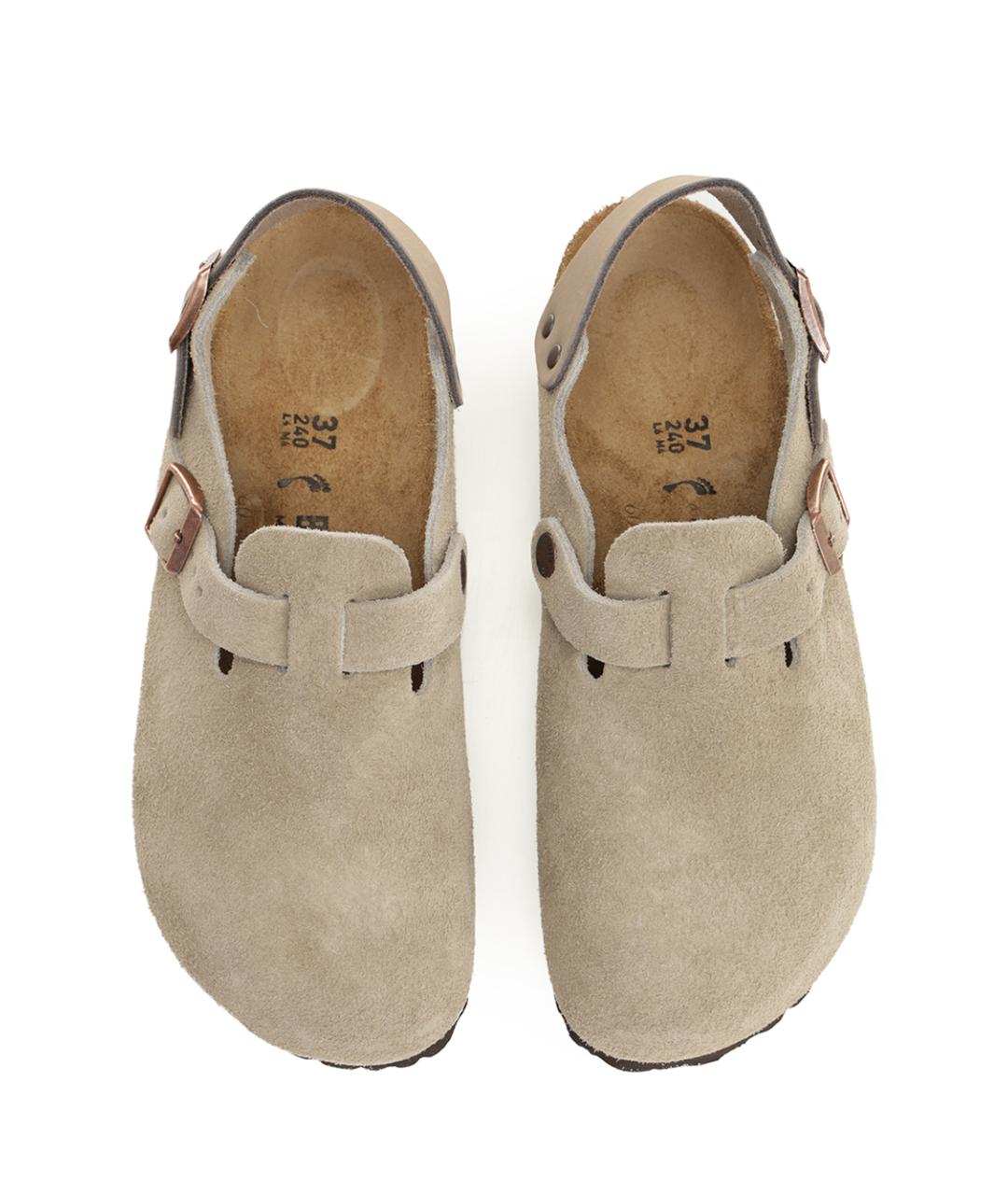 BIRKENSTOCK Бежевые замшевые сандалии, фото 5