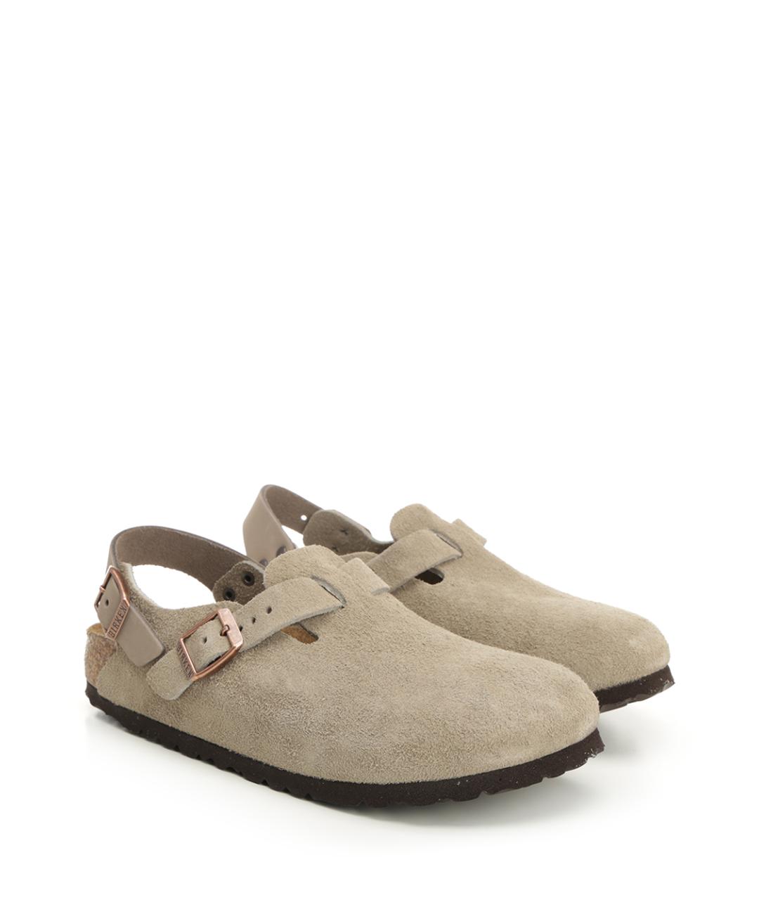 BIRKENSTOCK Бежевые замшевые сандалии, фото 2