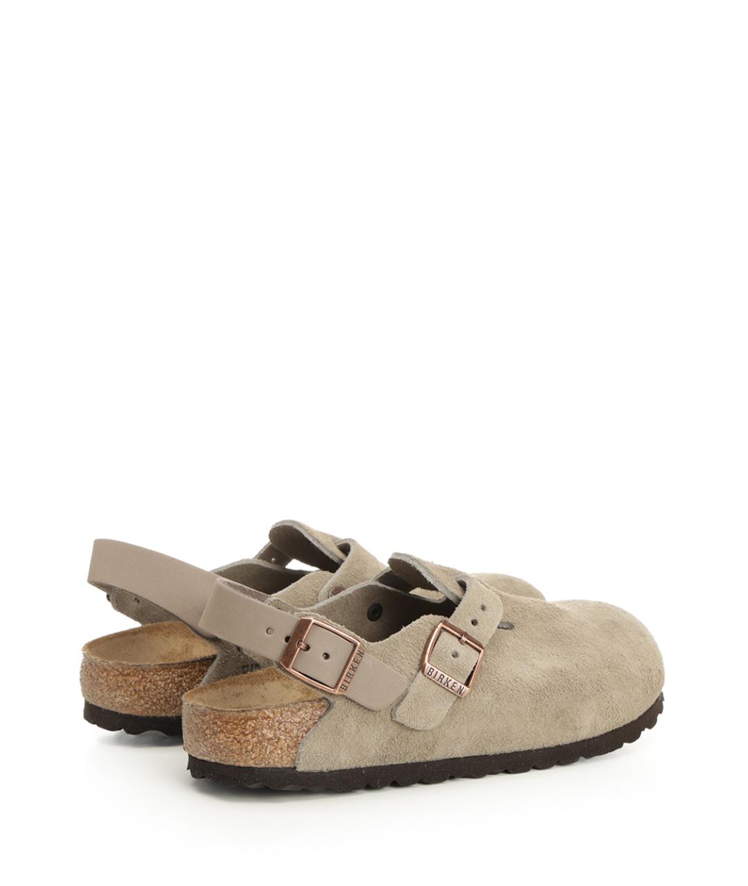 BIRKENSTOCK Бежевые замшевые сандалии, фото 3