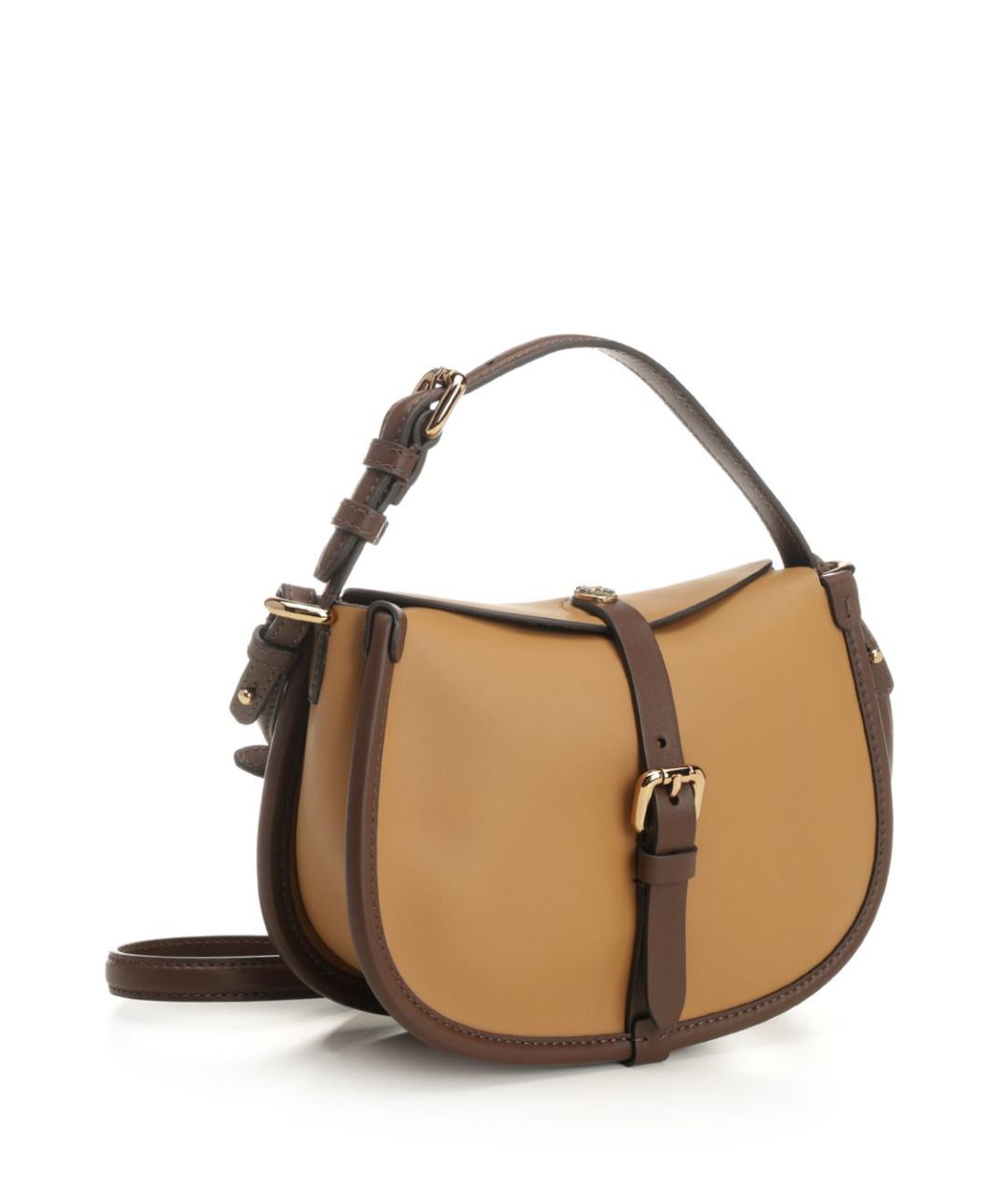 ETRO Бежевая кожаная сумка через плечо, фото 2