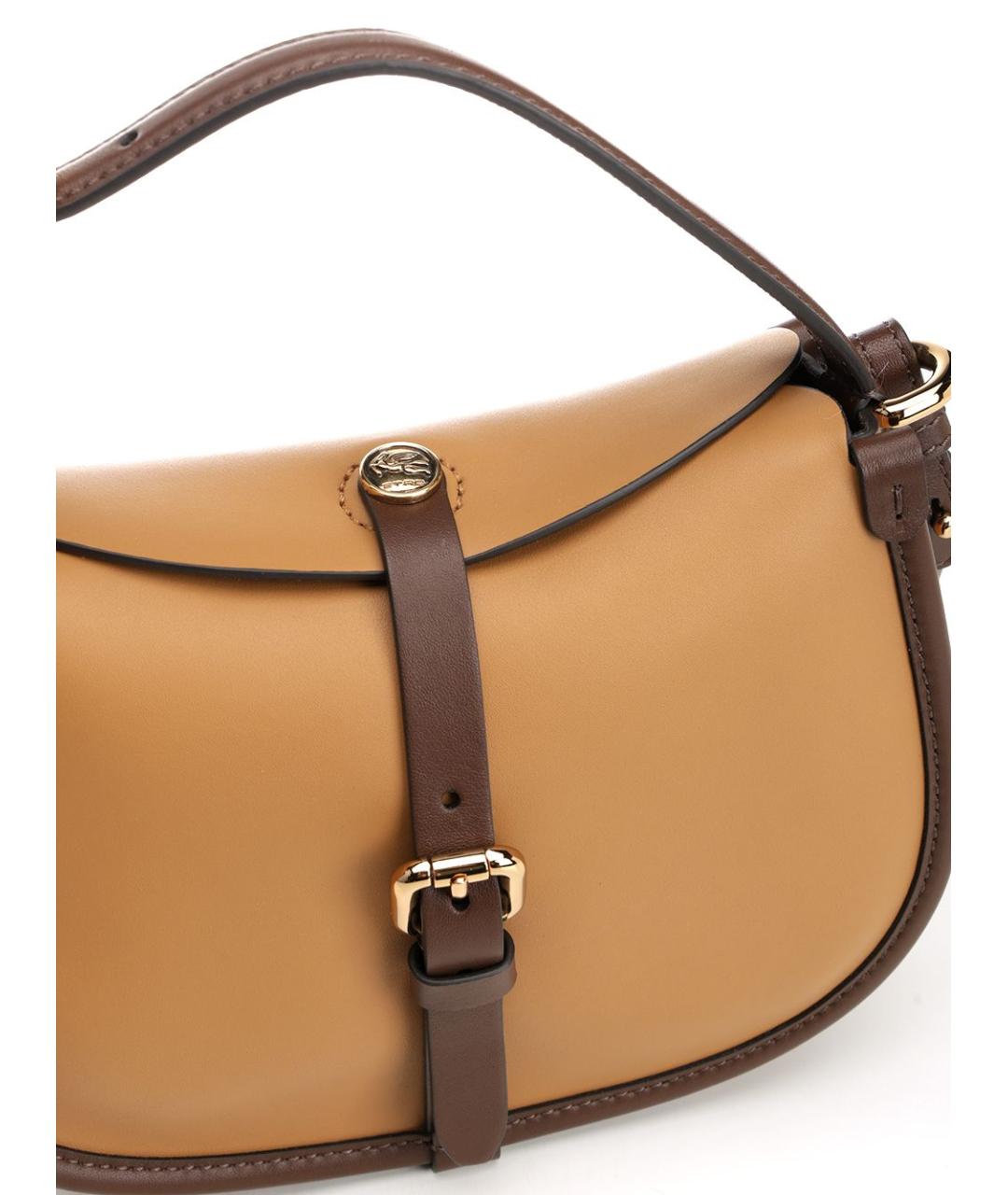 ETRO Бежевая кожаная сумка через плечо, фото 5