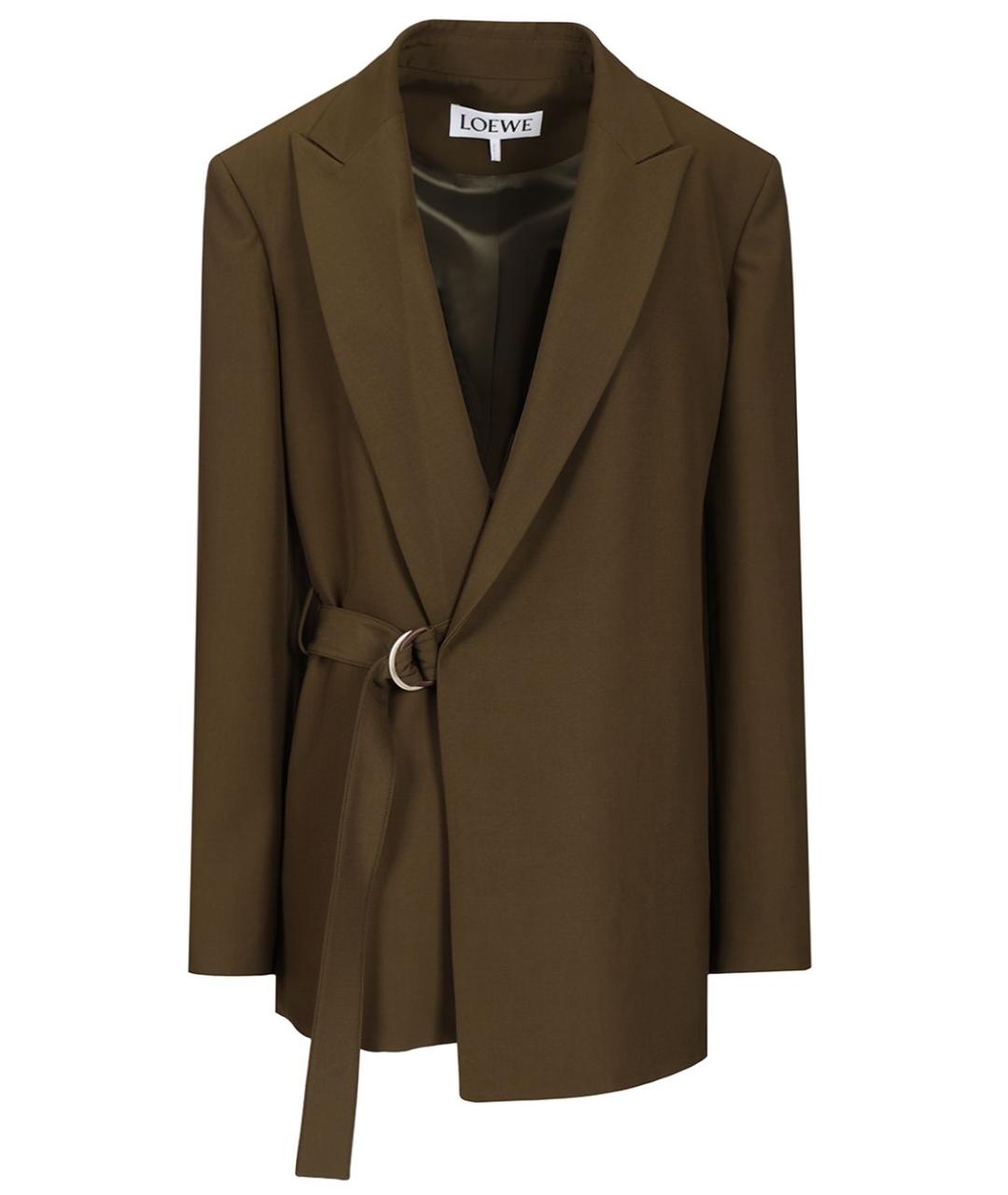 LOEWE Зеленый шерстяной жакет/пиджак, фото 1