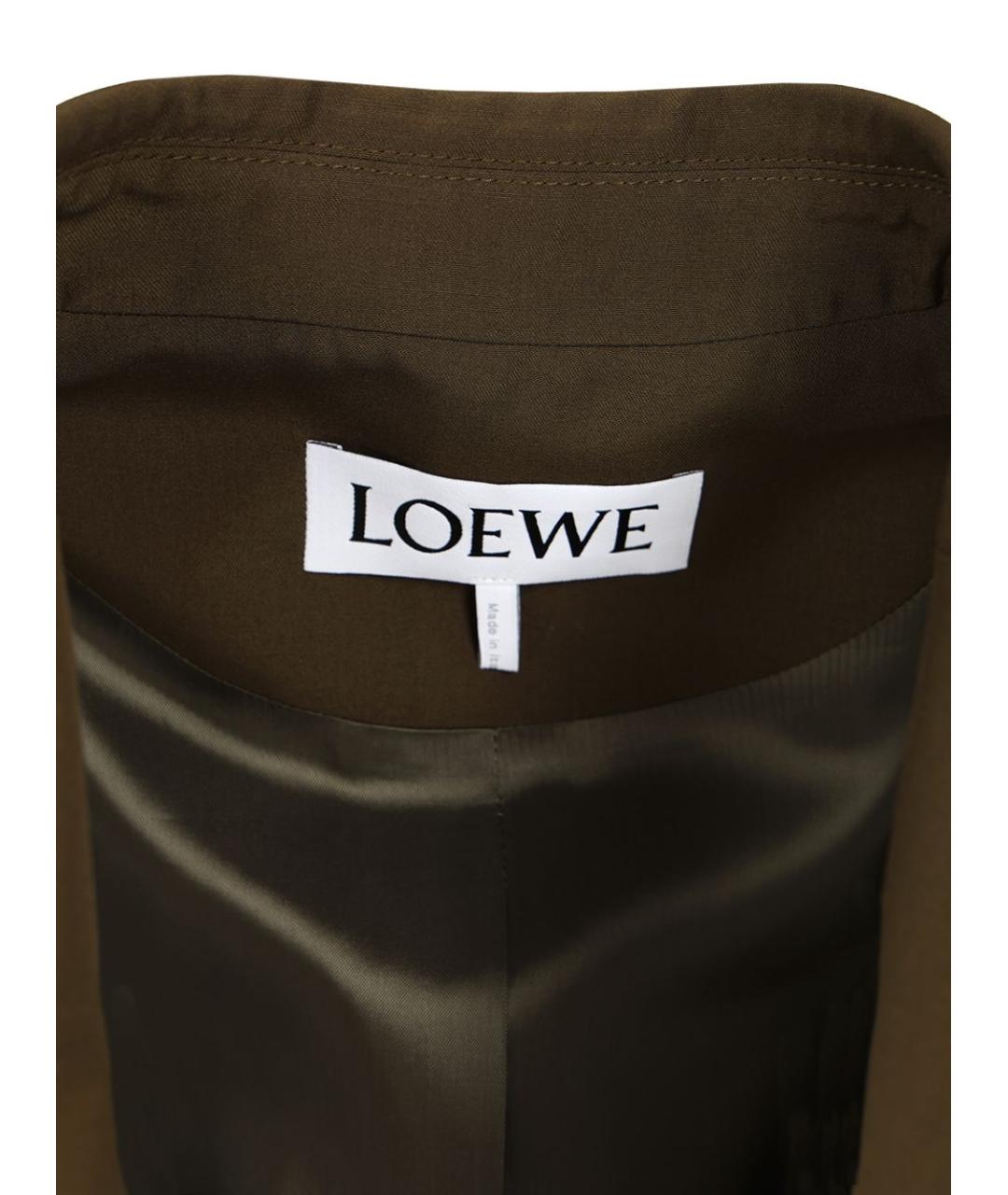 LOEWE Зеленый шерстяной жакет/пиджак, фото 6