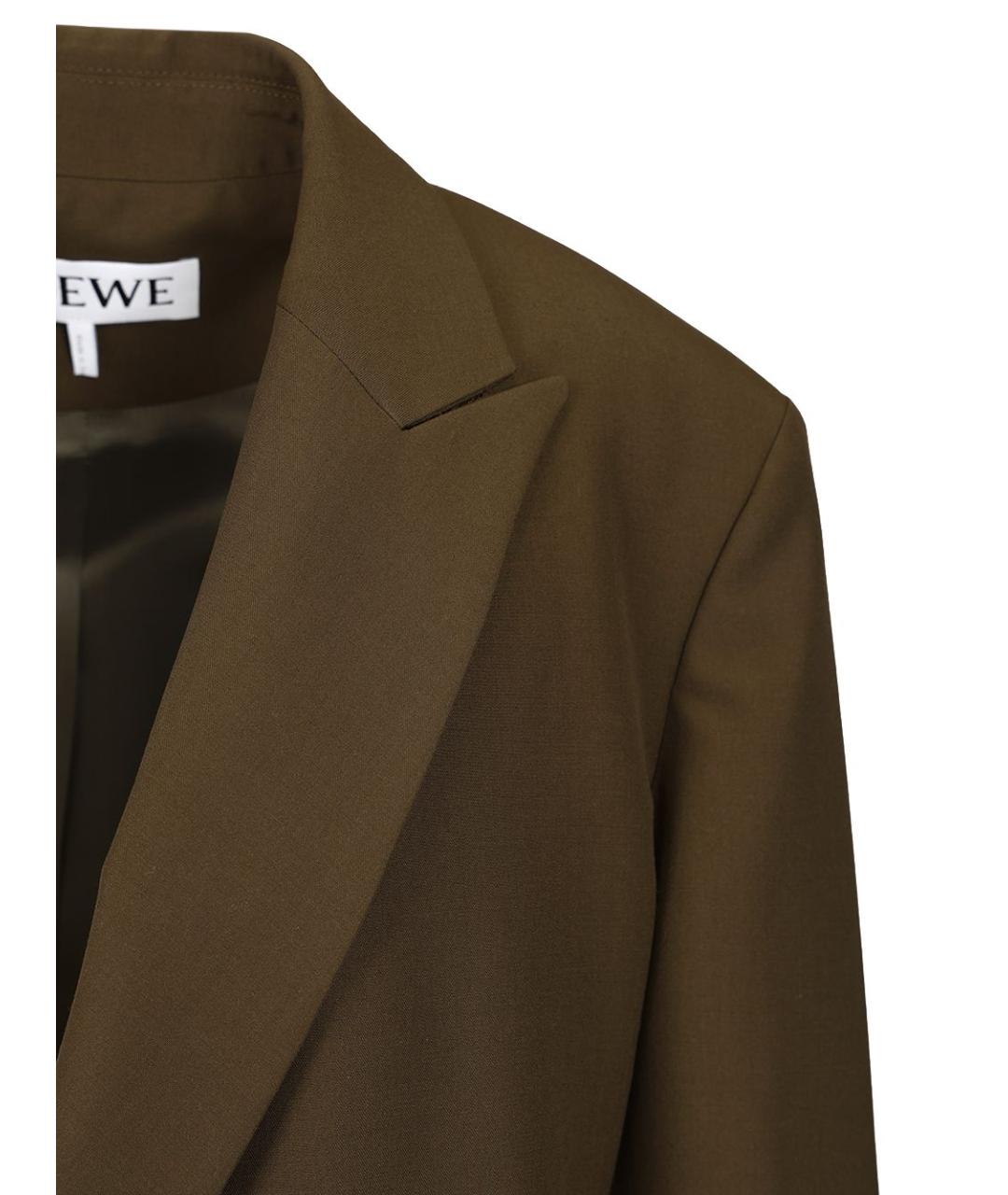 LOEWE Зеленый шерстяной жакет/пиджак, фото 7