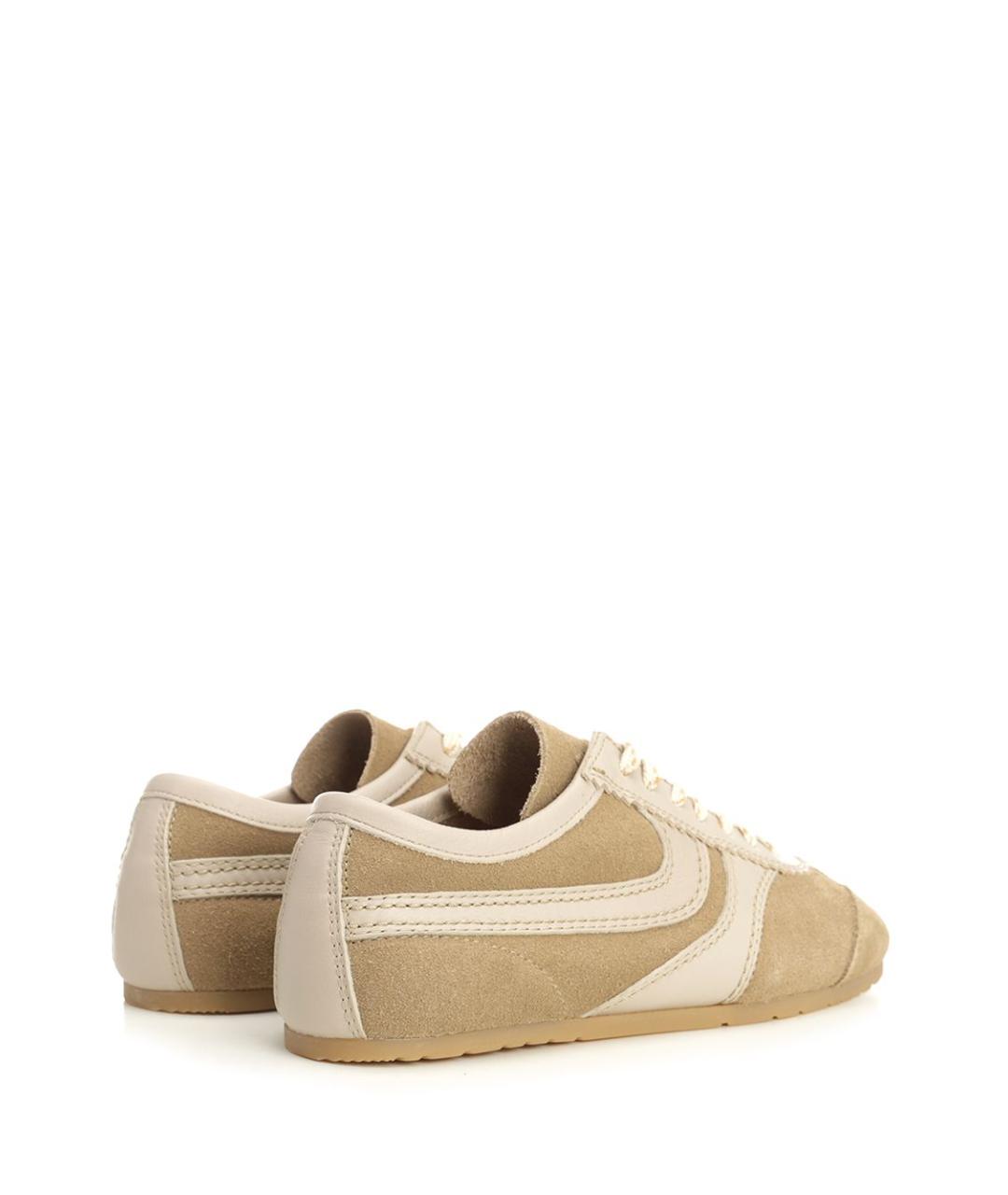 DRIES VAN NOTEN Бежевые замшевые кроссовки, фото 3