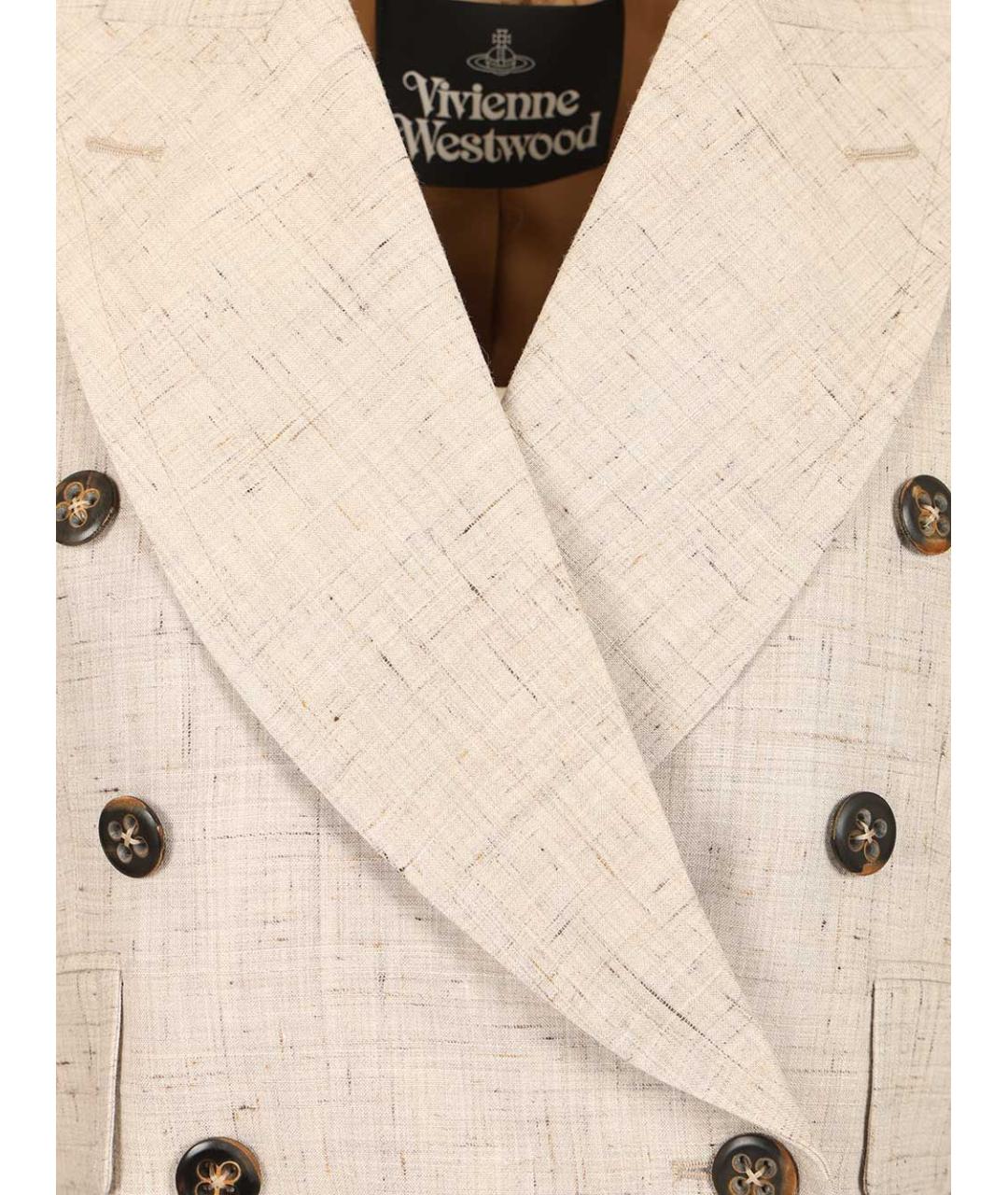 VIVIENNE WESTWOOD Бежевый вискозный жакет/пиджак, фото 4