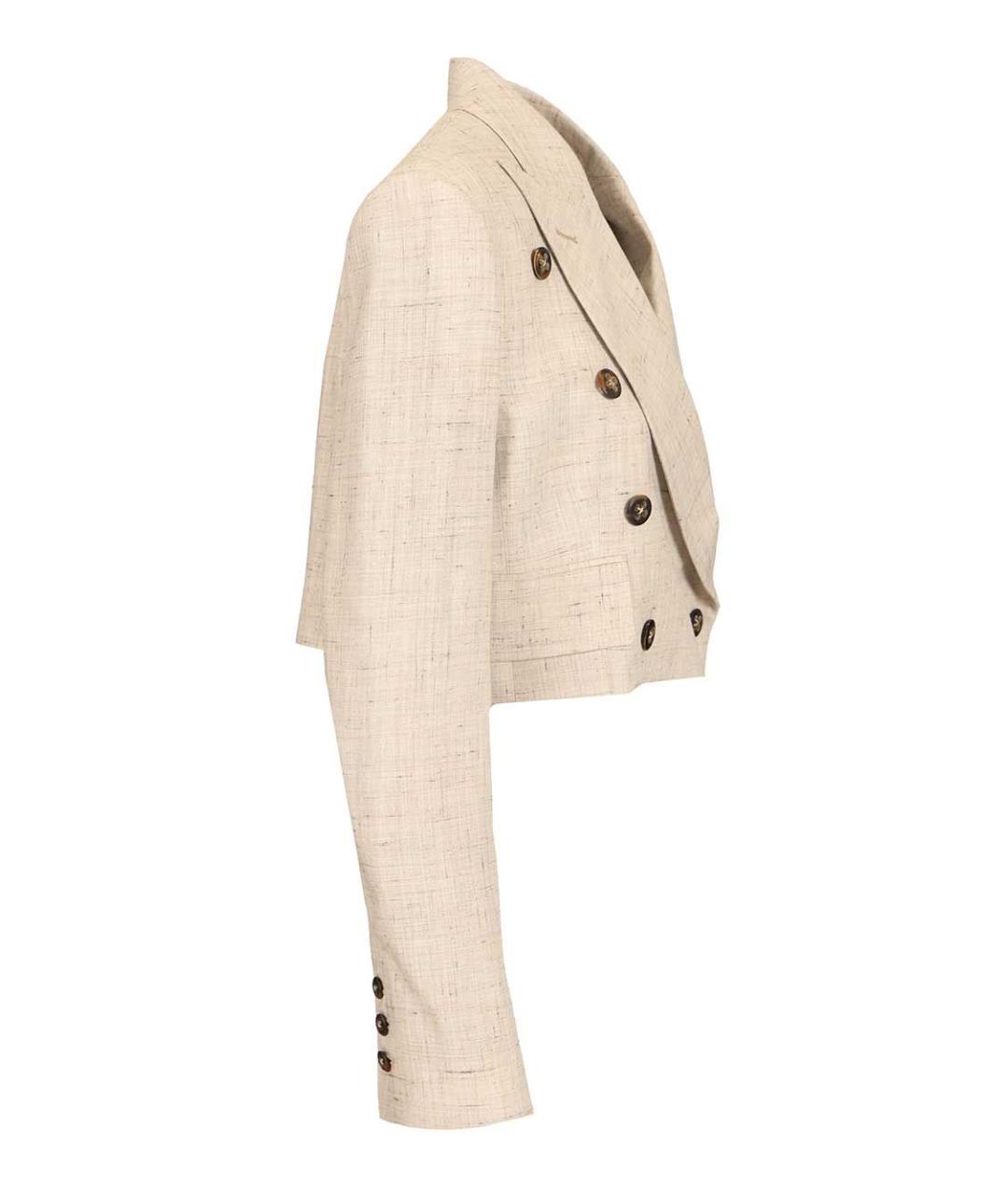 VIVIENNE WESTWOOD Бежевый вискозный жакет/пиджак, фото 3