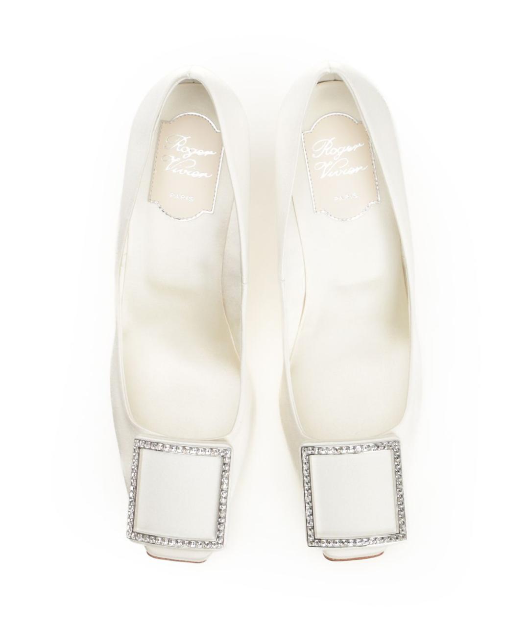 ROGER VIVIER Белые текстильные туфли, фото 5