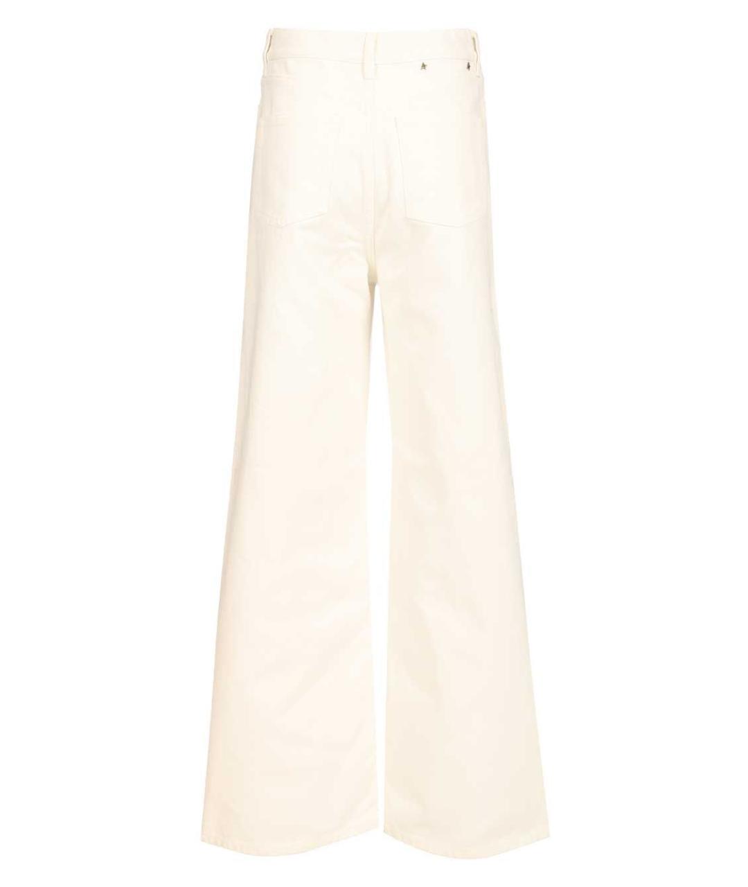 GOLDEN GOOSE DELUXE BRAND Белые хлопковые прямые джинсы, фото 2