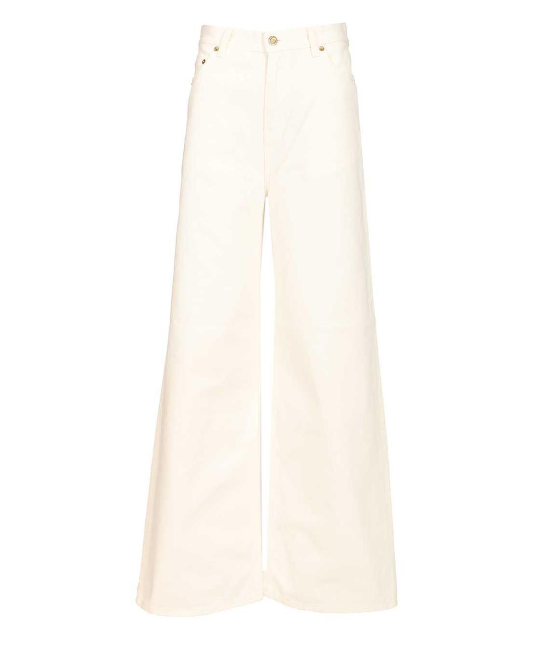GOLDEN GOOSE DELUXE BRAND Белые хлопковые прямые джинсы, фото 1