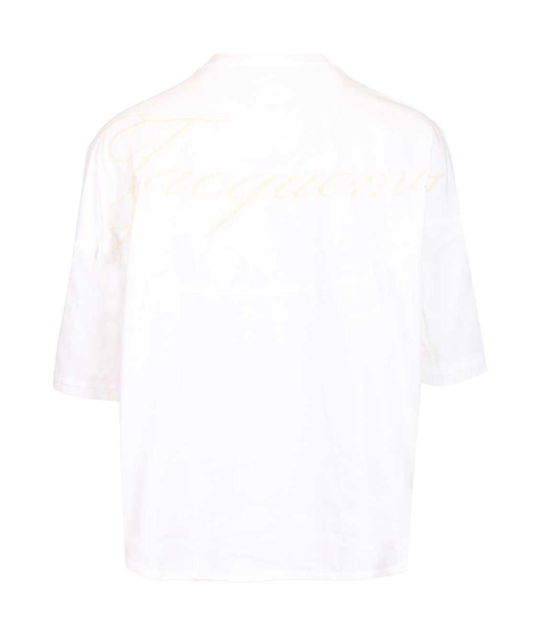 JACQUEMUS Белая хлопковая футболка, фото 2