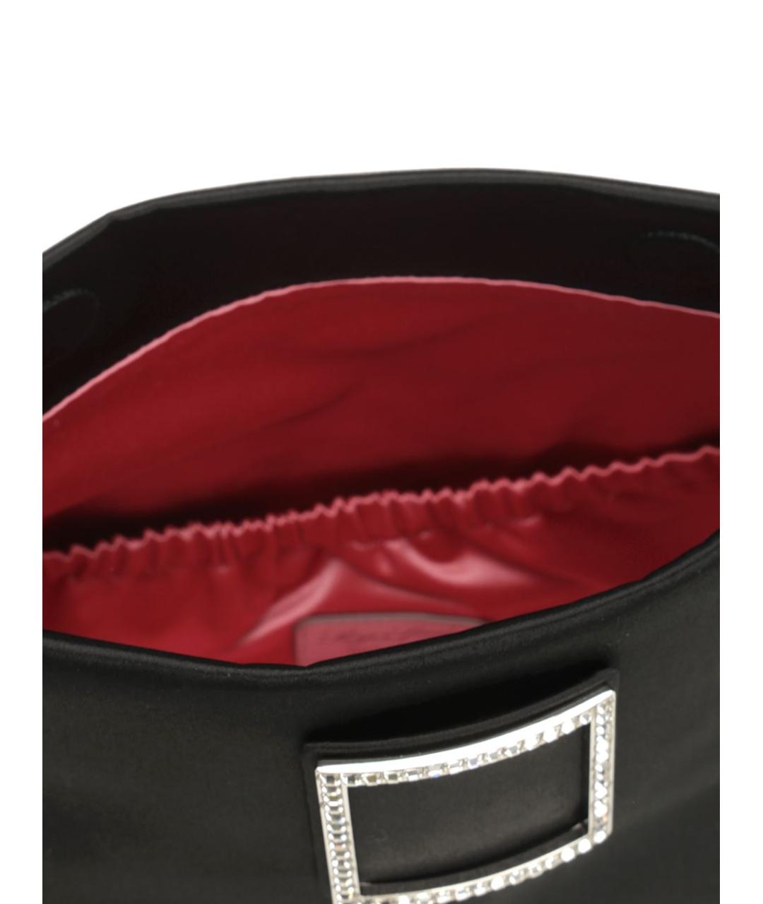 ROGER VIVIER Черная тканевая сумка через плечо, фото 4