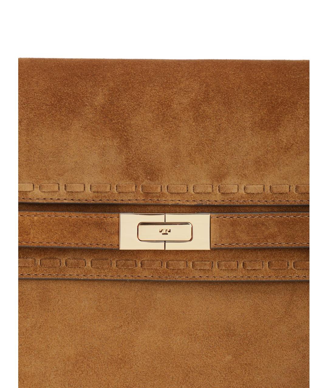 TORY BURCH Коричневая замшевая сумка через плечо, фото 6