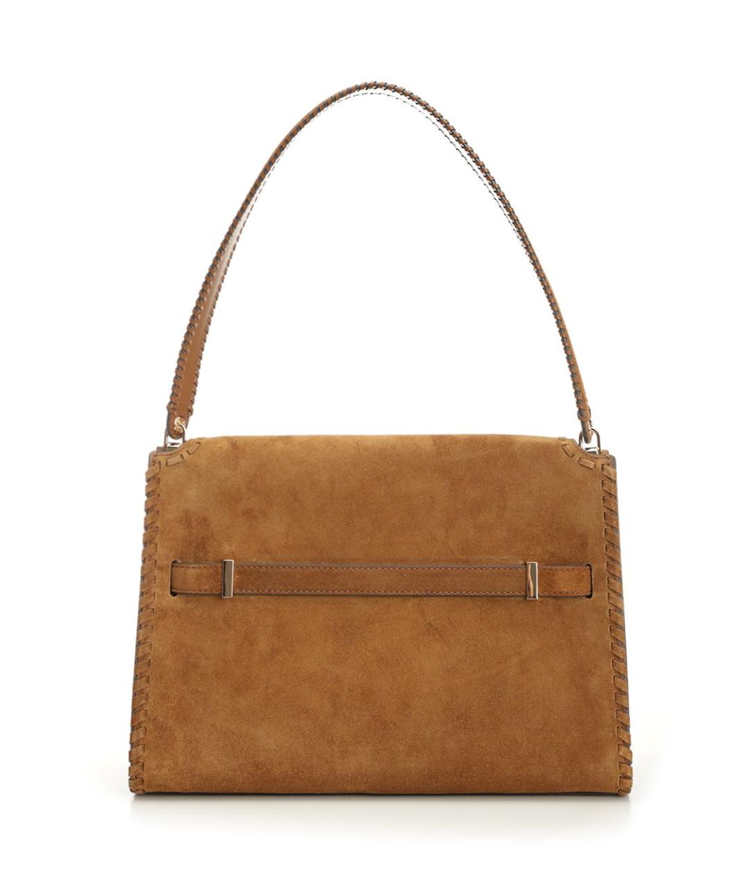 TORY BURCH Коричневая замшевая сумка через плечо, фото 3