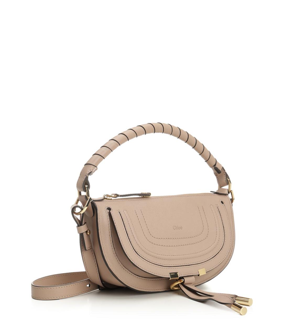 CHLOE Бежевая кожаная сумка через плечо, фото 2