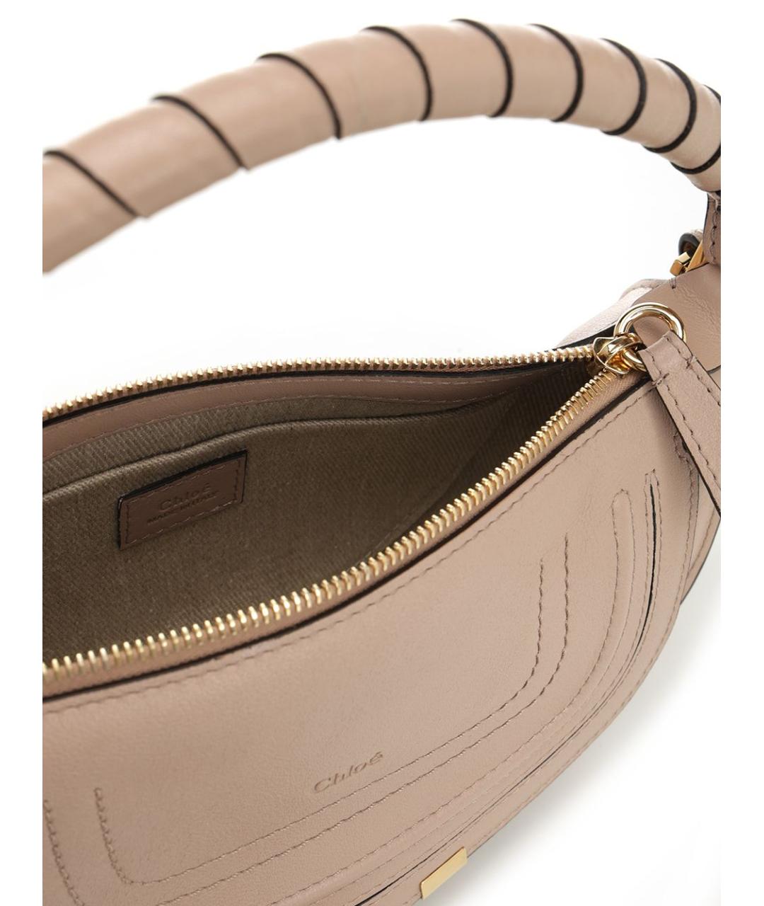 CHLOE Бежевая кожаная сумка через плечо, фото 4