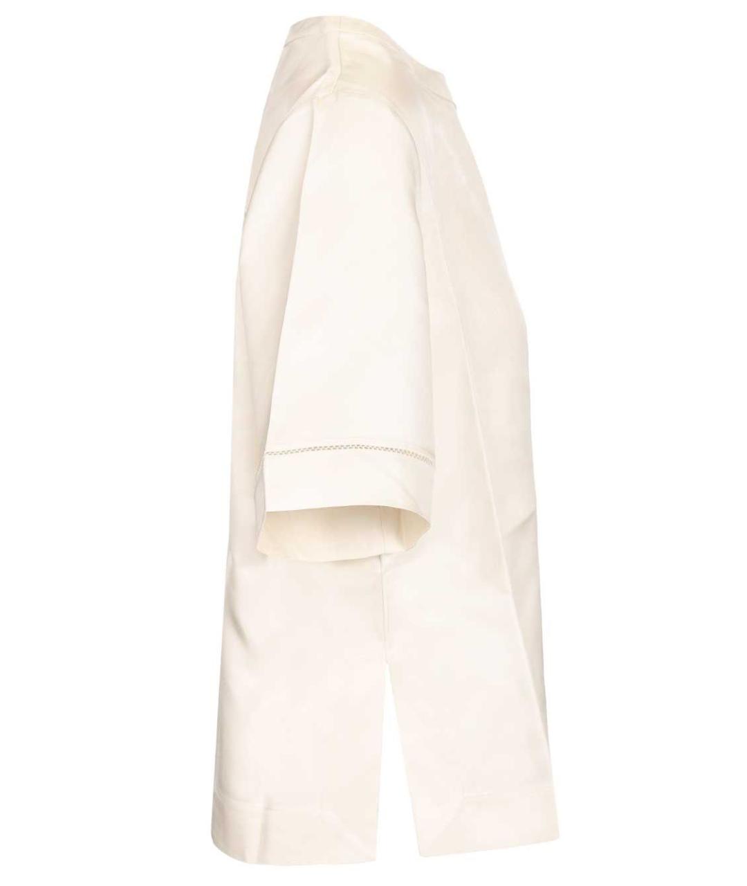 LOULOU STUDIO Белая шелковая футболка, фото 3