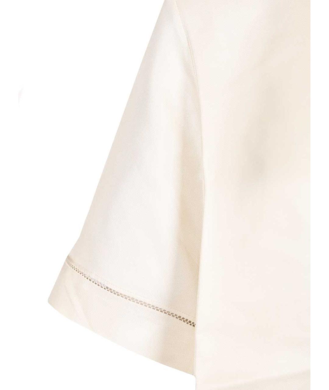 LOULOU STUDIO Белая шелковая футболка, фото 5