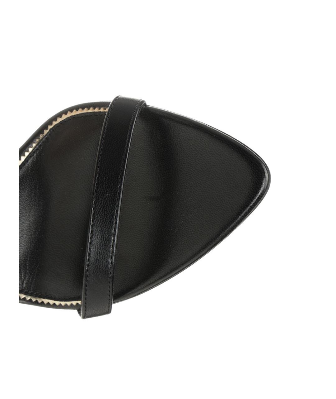 TOM FORD Черные кожаные босоножки, фото 4