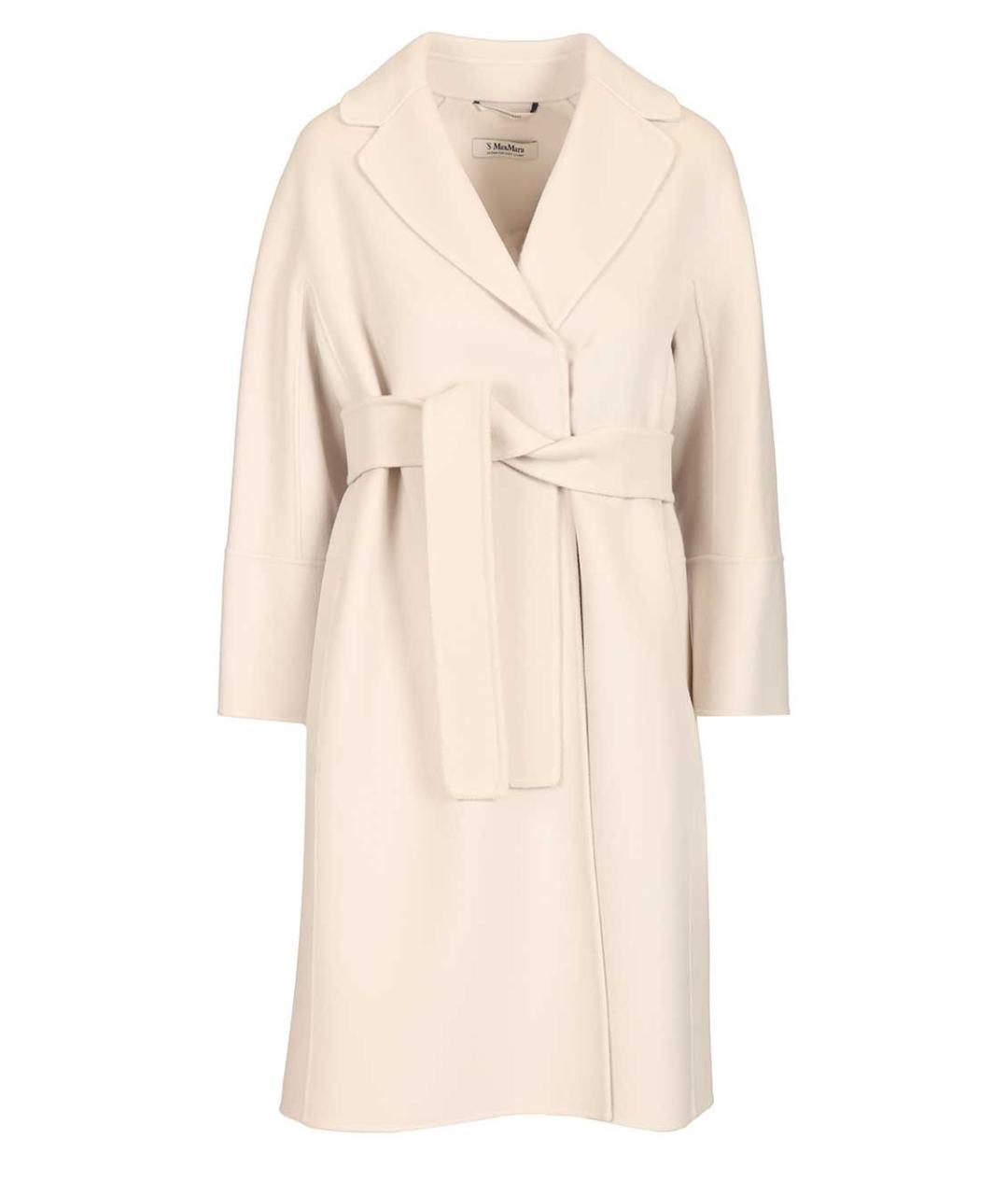 'S MAX MARA Белое шерстяное пальто, фото 1