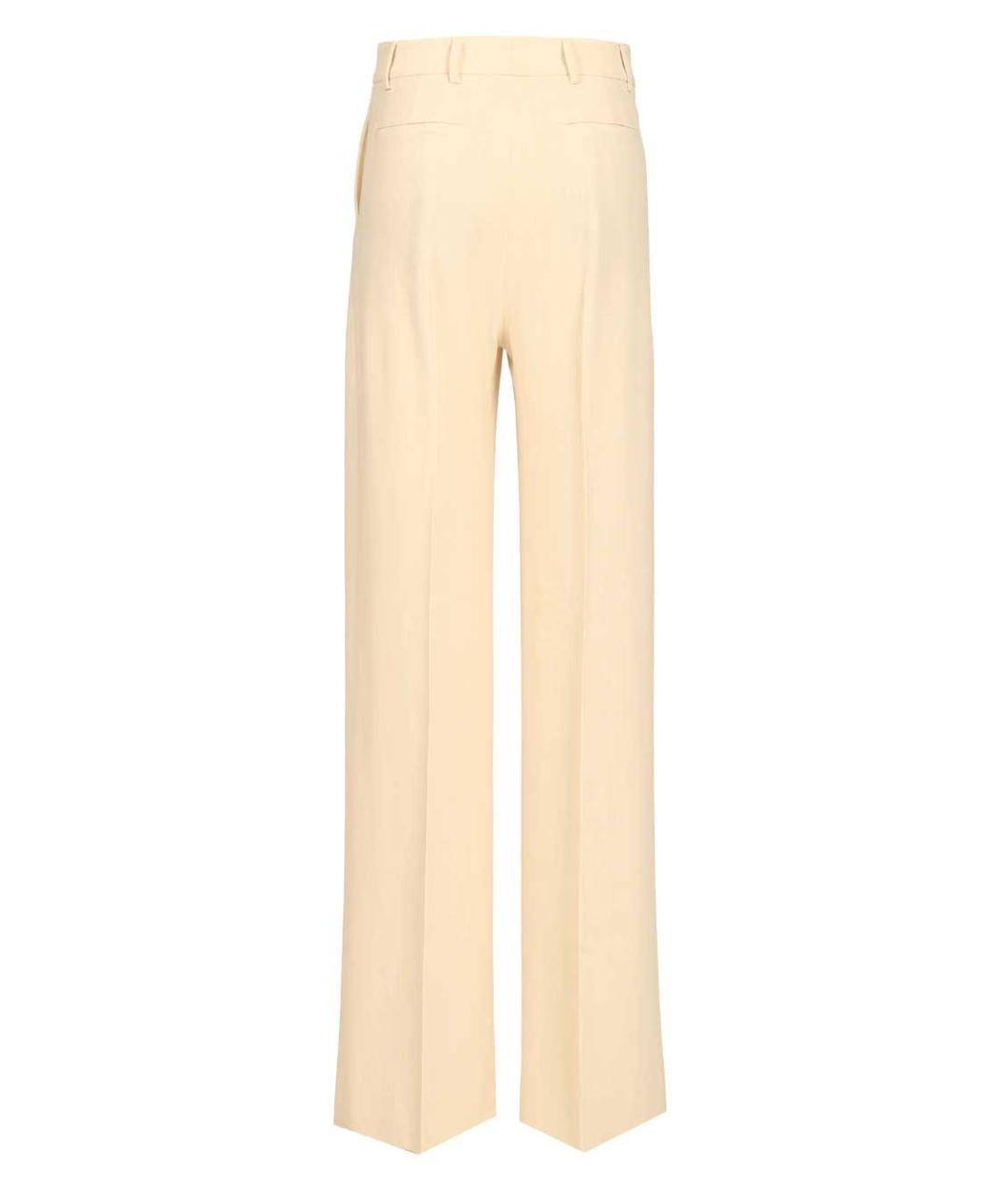 ETRO Бежевые вискозные прямые брюки, фото 2