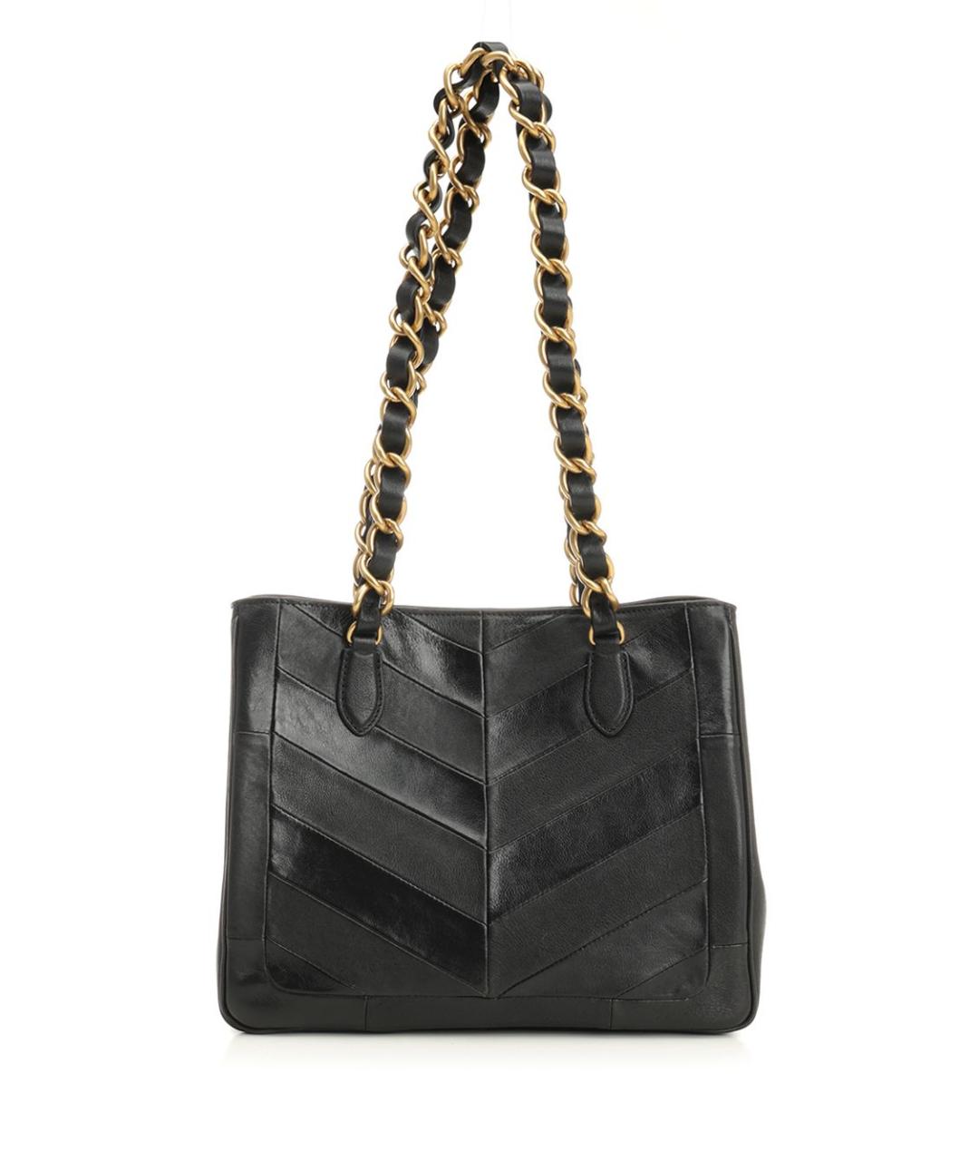 VALENTINO Черная кожаная сумка тоут, фото 3