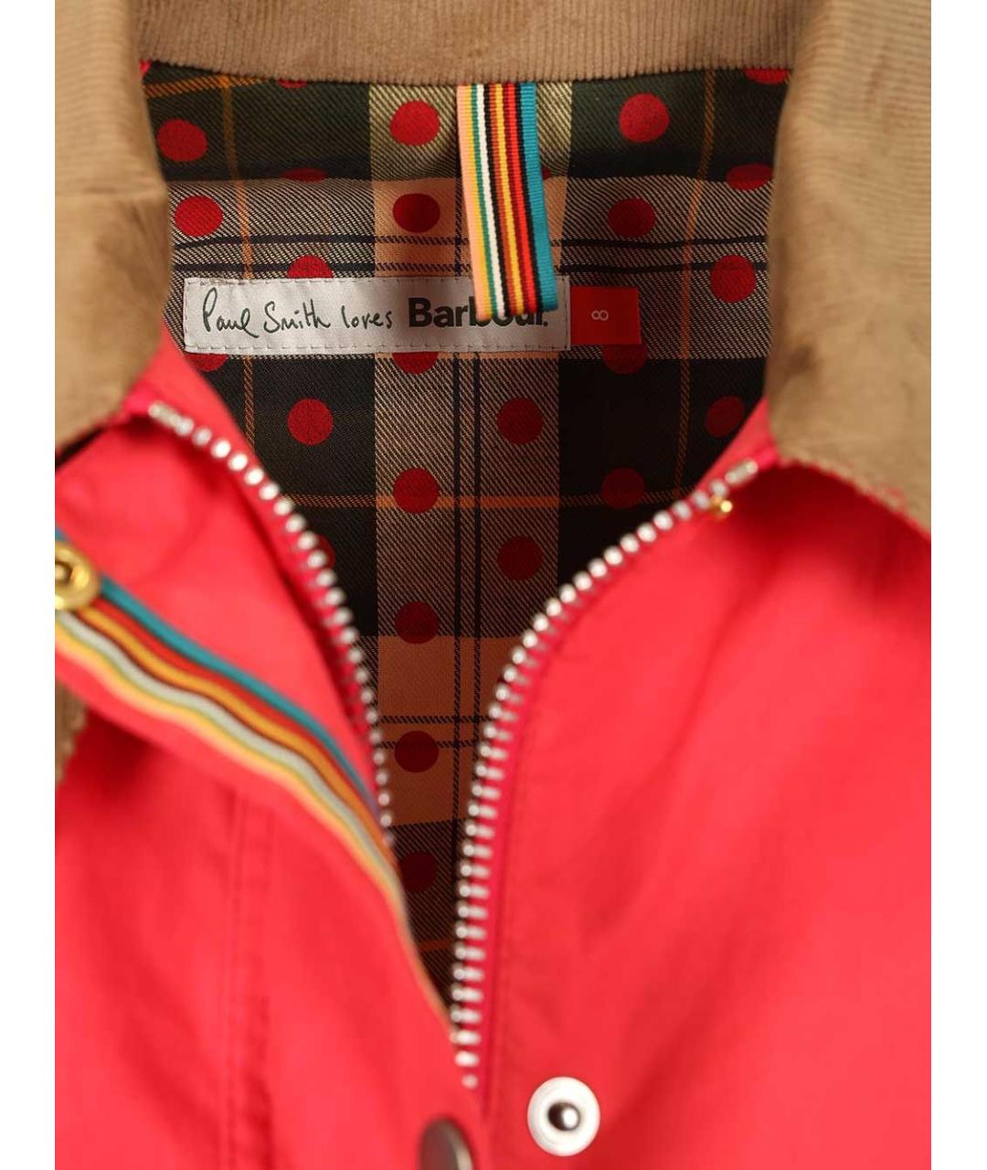 BARBOUR Красная хлопковая куртка, фото 4