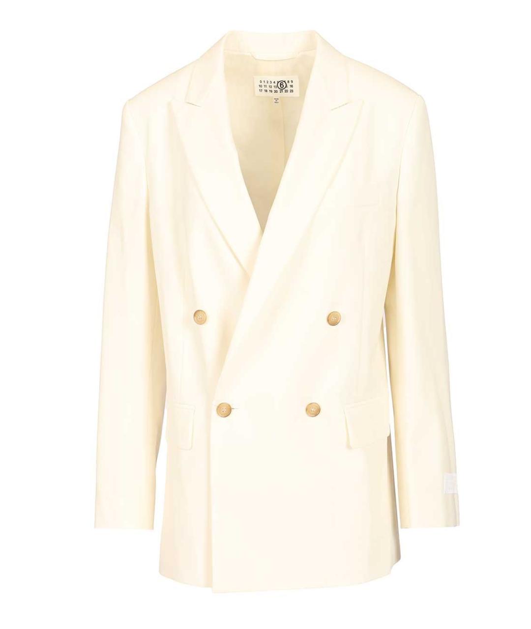 MM6 MAISON MARGIELA Бежевый полиэстеровый жакет/пиджак, фото 1