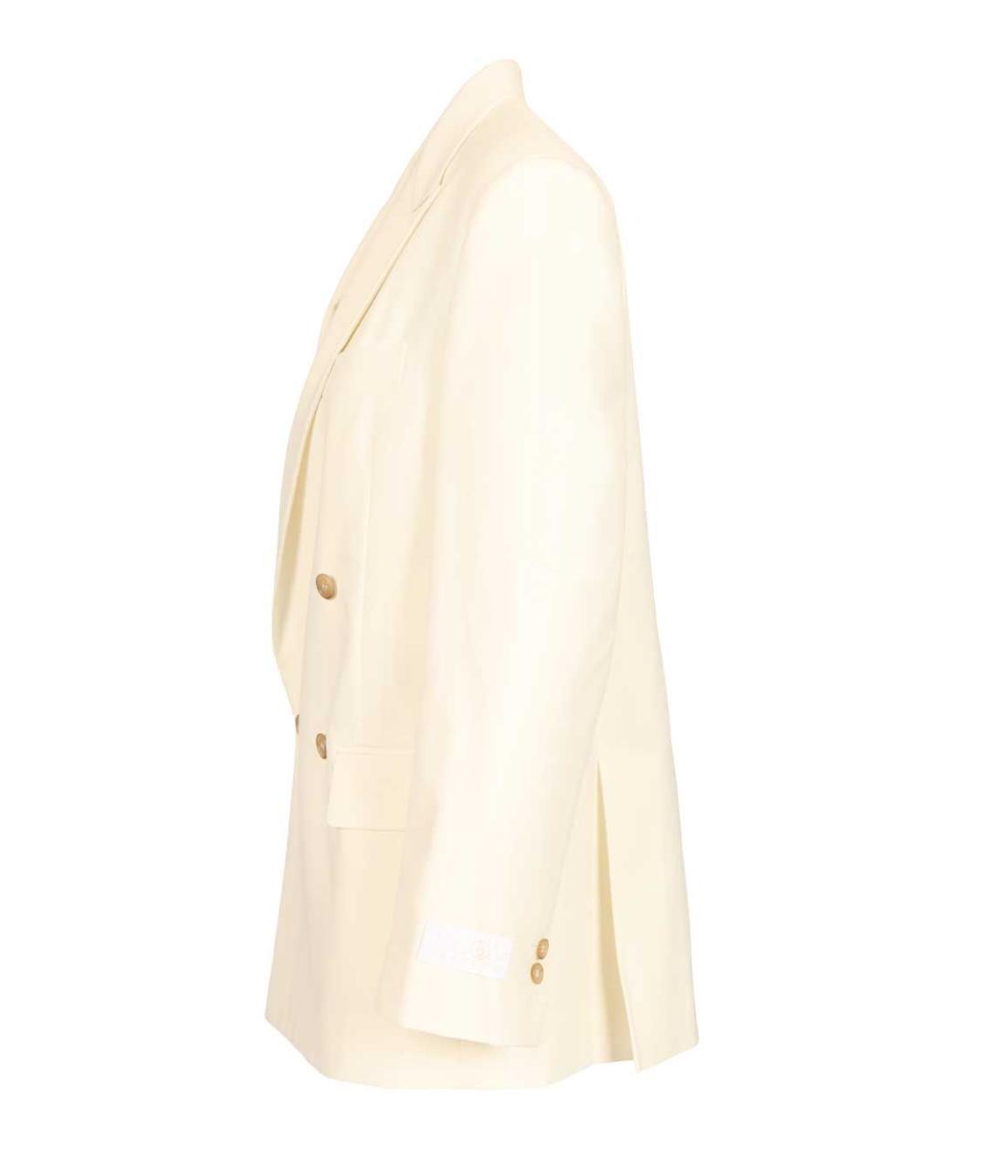 MM6 MAISON MARGIELA Бежевый полиэстеровый жакет/пиджак, фото 3