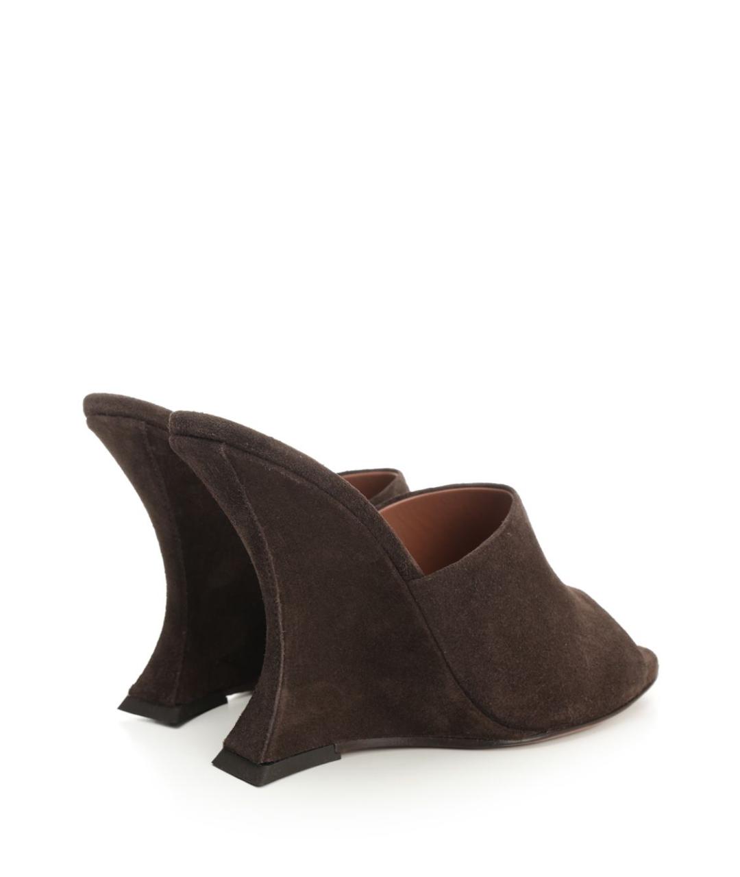 PARIS TEXAS Коричневые замшевые мюли, фото 3