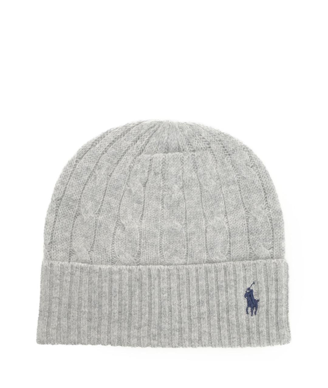 POLO RALPH LAUREN Серая шерстяная шапка, фото 1
