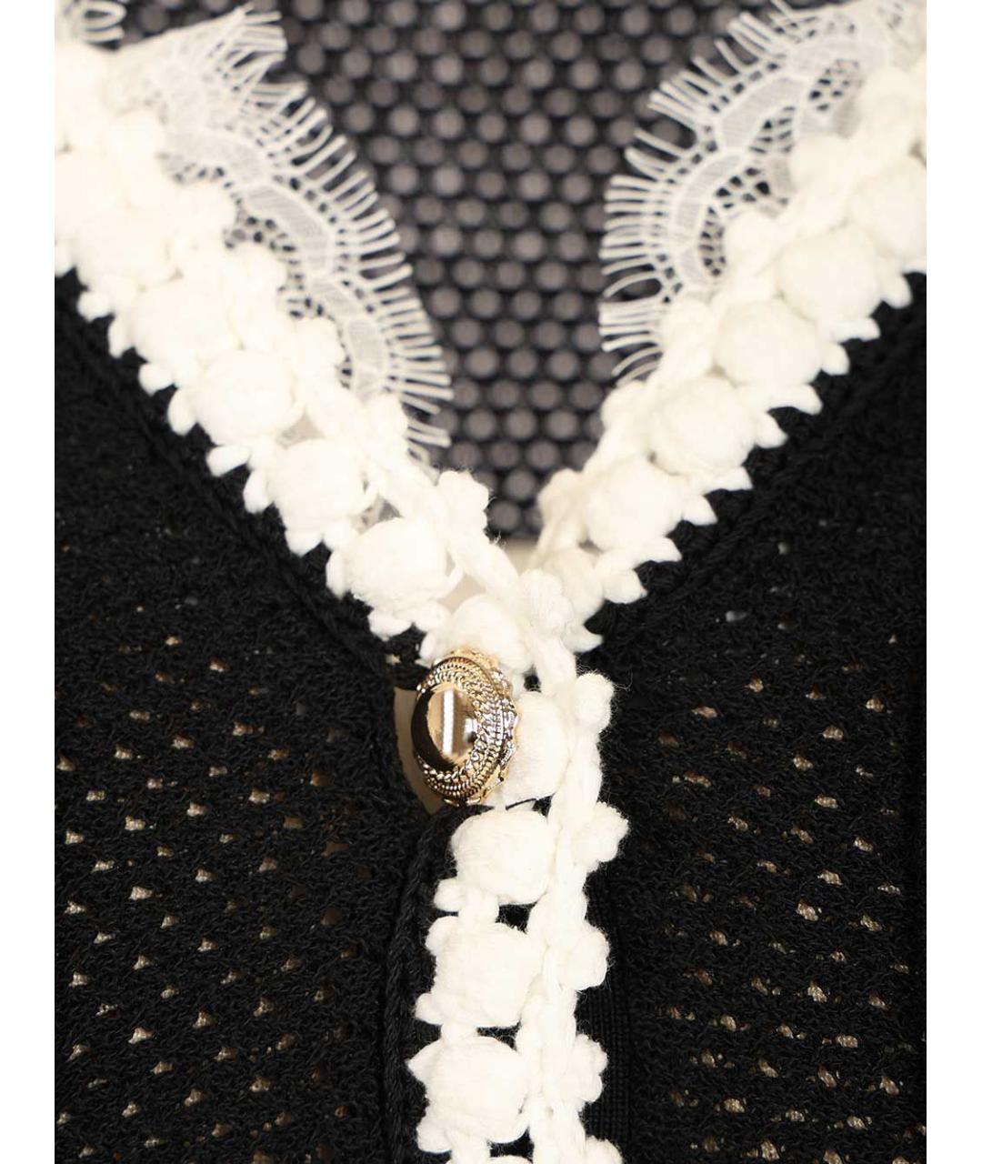 SELF-PORTRAIT Черное льняное повседневное платье, фото 4