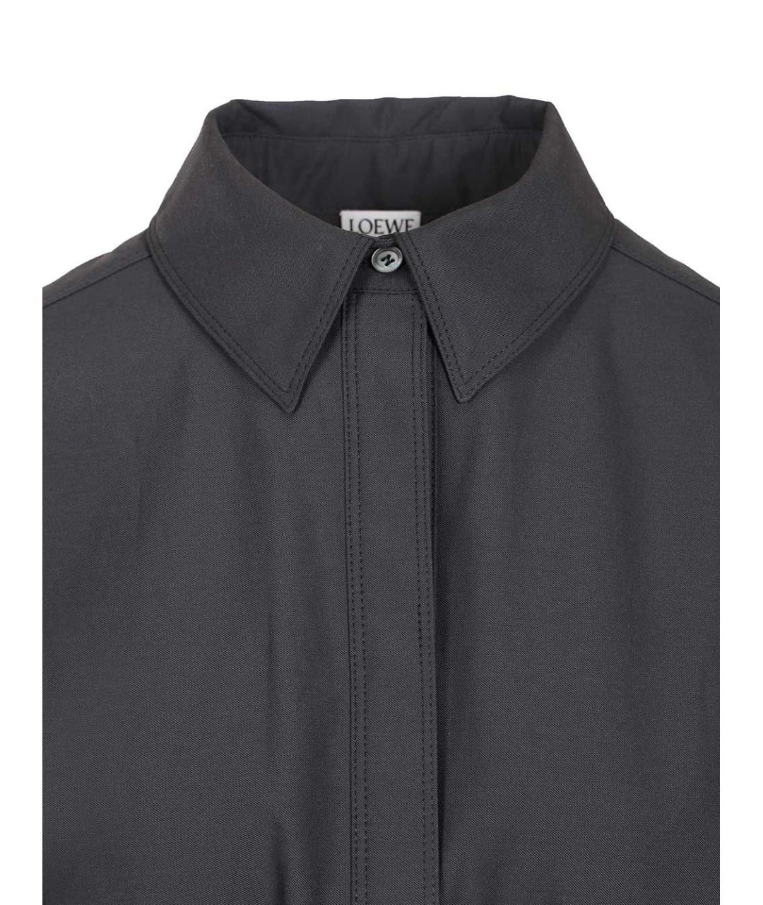 LOEWE Темно-синее хлопковое повседневное платье, фото 4